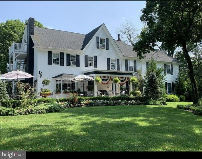 Enjoy 5 private acres with a beautiful and expansive Manor Home, Cottage and pool in Upper Makefield Township. This exceptional character home circa 1790 offers several additions and fantastic space. It is currently utilized as a popular Bed and Breakfast with its 9 sleeping accommodations in the main house but can easily be converted back to a single-family residence or keep it as an investment property. The interior boasts charming antique finishes and original hardware, gorgeous pumpkin pine floors, multiple fireplaces and spacious living spaces. Meticulously maintained and updates to include a new boiler, copper plumbing, updated electric, and newer roof. The exterior boasts lovely outdoor spaces to relax, including the renovated pool nestled in stone ruins from the original barn, summer kitchen with gazebo, firepit, and pond. The separate cottage is tucked away and offers 2 bedrooms and 2 full baths, central air and fireplace. Wonderful opportunity and versatility in an incomparable location that is convenient to everything!