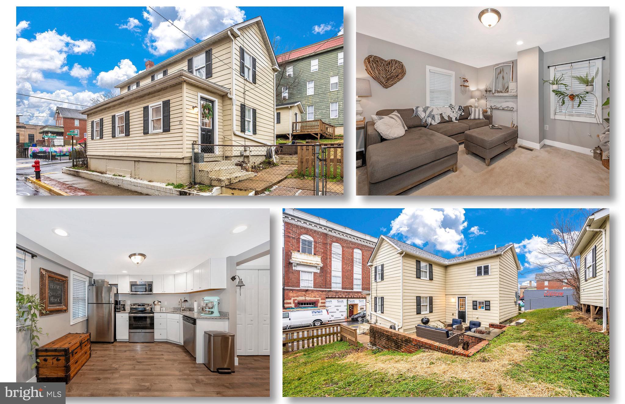 This charming, fully renovated home at 35 W Potomac St in Brunswick, MD, presents an enticing opportunity for those seeking in-town living. Completely renovated in 2018, this property seamlessly blends modern amenities with a cozy atmosphere.  The house features three bedrooms and a full bathroom with ceramic tile shower, a gorgeous, well appointed kitchen with table space, spacious dining room and living room and lovely enclosed front porch that acts as a sunroom. Located on a corner lot that offers a fenced yard, a large shed for storage  and patio for entertaining and enjoying the outdoors. Centrally located close to lots of downtown amenities yet minutes to major commuter routes. Mixed use zoning, buyer to confirm uses with County/Town. This is a must see!