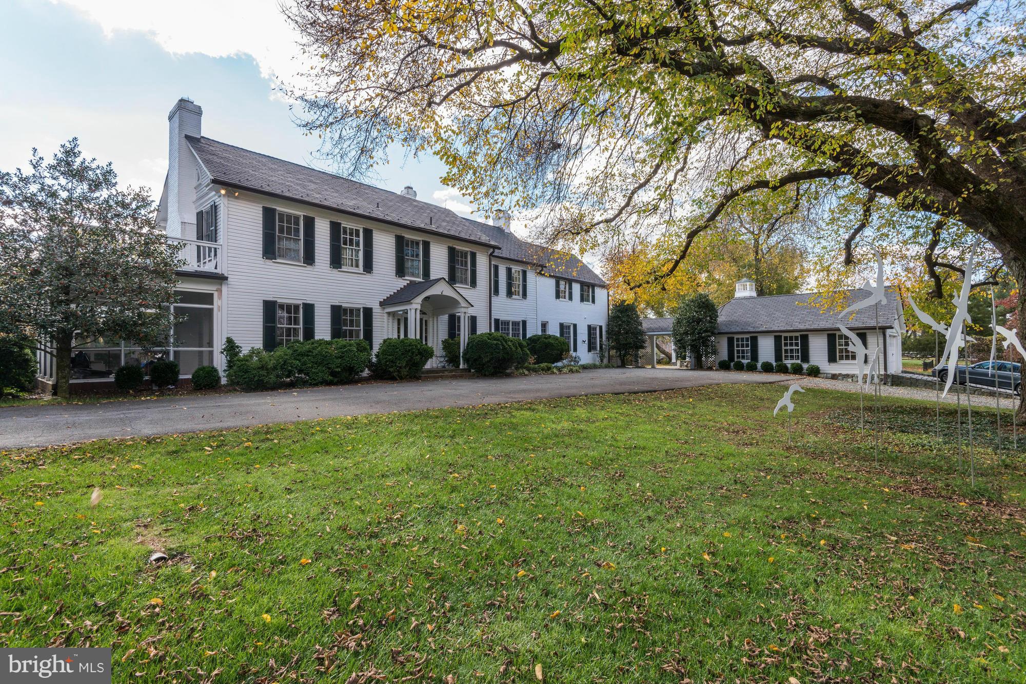 "Woodbyrne Farm" circa 1840 established by James Offutt and is one of Darnestown's true jewels.  Manor house offers exceptional entertaining space both inside and out. This eight acre parcel includes a stunning art studio w/attached garage, three stall stable w/tack room, feed and storage room, a two level Bank barn built by Quakers, and caretakers cottage along with built in pool.