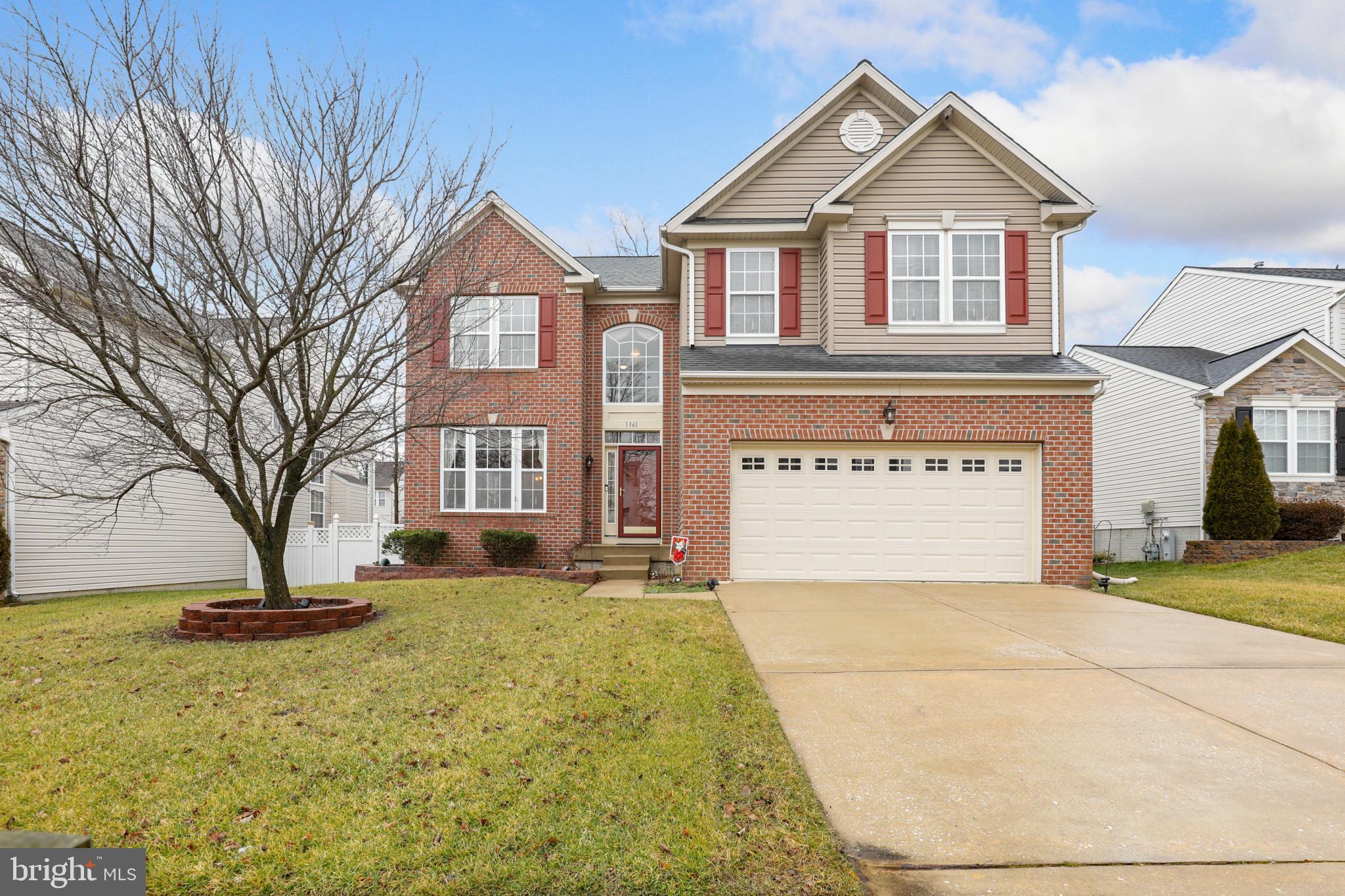 Welcome to 1361 Tralee Circle! This beautiful home is nestled in the Wexford Community. Come home to an open floor plan with 4 bedrooms, 2 full bathrooms, 2 half baths, a finished basement, a 10x10 patio and 10x12 rear deck. The 2-car garage with new garage door with light panels. Walk inside the front entry to a grand two-story foyer. A living room is situated in the front of the home that opens to a separate dining room that features crown molding and custom window treatments. The large eat-in kitchen with SS appliances, 42-inch cabinets, Samsung fridge (2017), GE dishwasher (2018), GE wall oven, gas cooktop stove, and light fixtures.The kitchen open ups to the gorgeous 2 story family room with hardwood floors, a gas fireplace and extra windows with custom window treatments. Walk-out from the kitchen to the deck and enjoy the lovely, fenced backyard. The main level is completed with a half bath and the laundry/mud room featuring a Smart Samsung washer & dryer (2018). The second-floor features four bedrooms and two full bathrooms. The spacious primary bedroom suite with vaulted ceiling is complete with a walk-in closet, and an en-suite bathroom boasting a large soaking tub, stall shower, and double vanities. You have 3 additional spacious bedrooms on the second floor and a full bathroom. The lower level is completely finished with a full bath, custom paint with chair-rail molding, custom new carpet and walk-up steps to the backyard. There are walking trails and gazebo in the community for your enjoyment.  Excellently maintained with ample natural light. Convenient access to major travels routes (I-95 & Route 40), Aberdeen Proving Ground (APG), and local shopping. Updates: New Roof (May 2022) Hot Water Heater (2-3 yrs old) New HVAC (4-5 yrs old)
