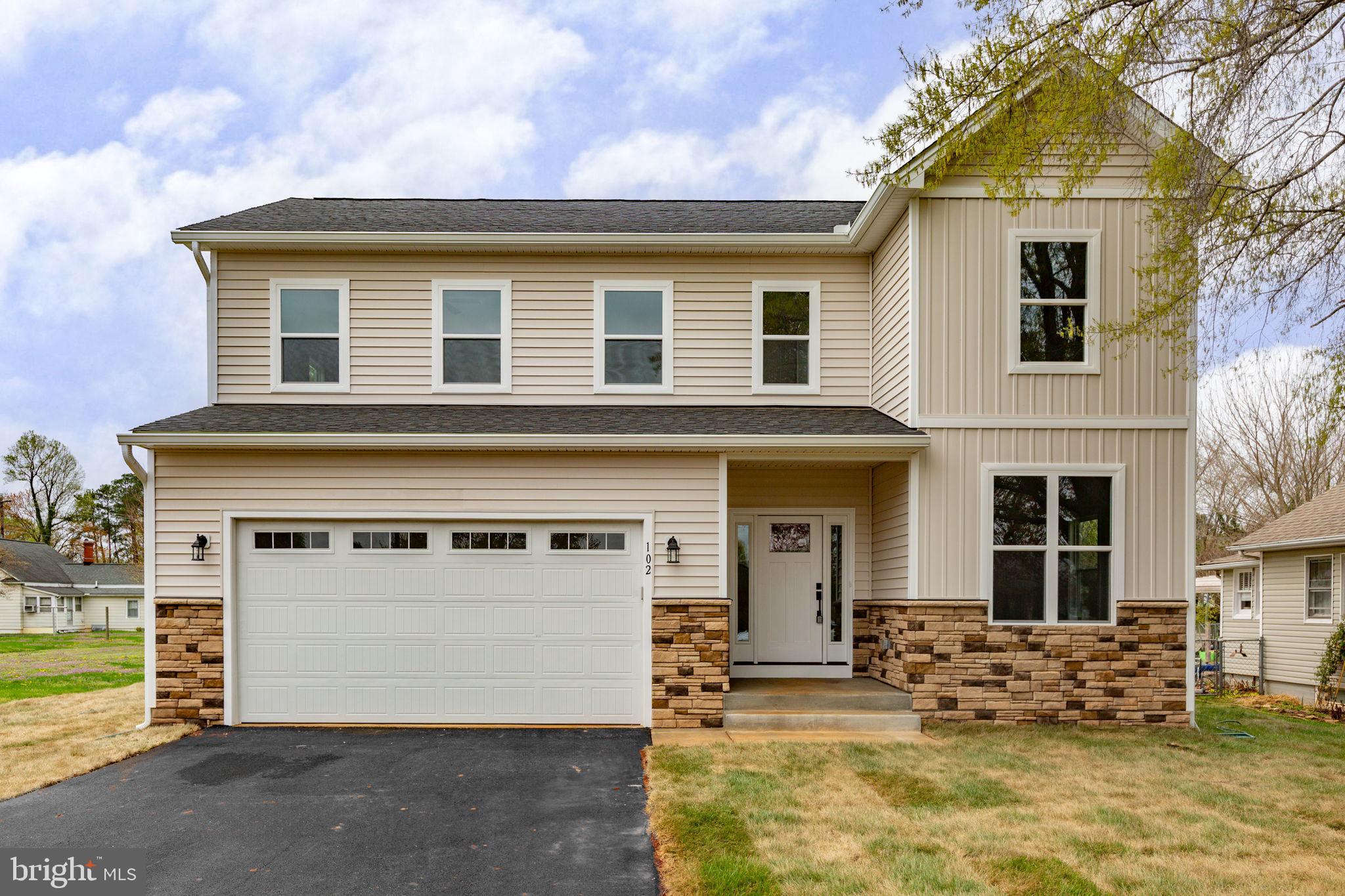 Brand new ready to go! Three level colonial located on flat open lot in convenient Stafford location. This 4 bedroom 2.5 bath 2,000+ fin.  sqft. home boasts hardwood floors, granite countertops and stainless steel appliances. Primary bedroom with walk-in closet. Primary bath with dual sink, soaking tub and shower! Full basement with plenty of room for future expansion leads out to expansive rear yard great for family entertainment.  All this and just mins. to I95, VRE & shopping!