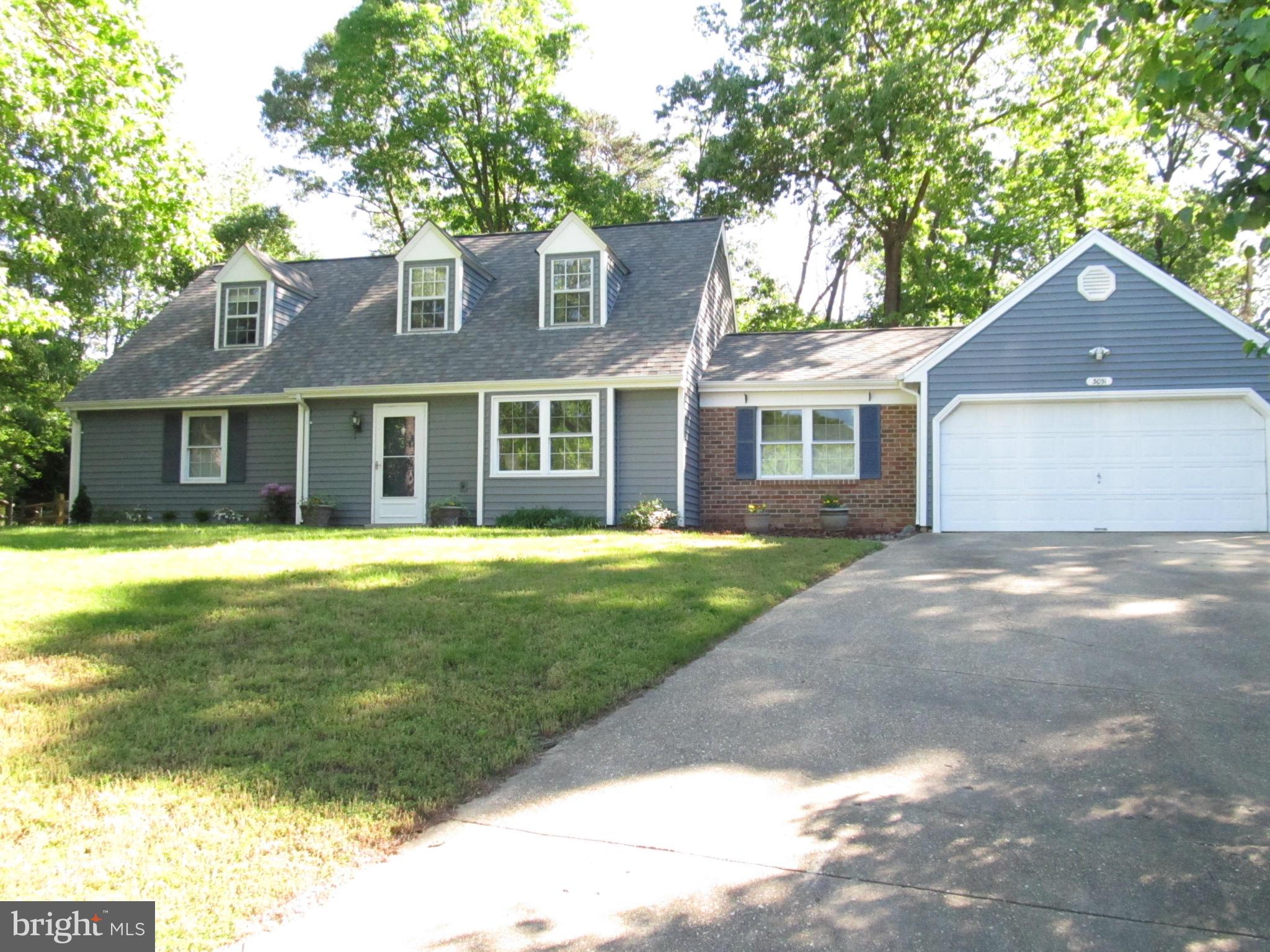 Spacious Cape Cod home on quiet cul-de-sac. 5 bedroom, 2.5 bath home on large lot with mature trees.  Move in ready! Updated kitchen with 42" cabinets, Corian counter tops & stainless steel appliances. Main floor bedroom w/ handicap accessible half bath.  Three bedrooms and full bath on upper level. 2 car garage attached garage.  AGENTS-USE ONLY MAR AND SMAR FORMS FOR OFFER SUBMISSION.