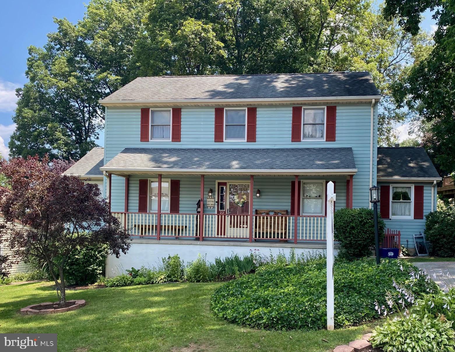 As soon as you walk in you will feel like your at home!  Convenient location to everything Hanover has to offer.  Southwestern Schools!  Sit out on the deck out back or on the covered front porch and just relax.  This 3BR 2 1/2bath home has been well maintained by the original owners....ready for your personal touches to make it your own.  Main floor laundry.     Lots of storage in the basement with built in shelving through out.  All appliances convey along with the washer/dryer.  Move right in and call this beautiful house your home.