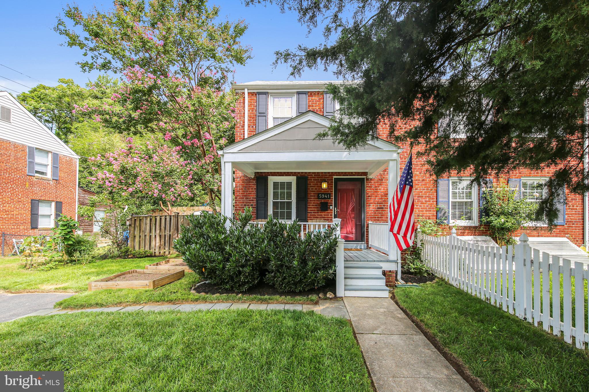 Please submit offers by 3pm on Monday, Sept 21st. The Carolyn Homes Team is proud to present 5941 Edgehill Drive, a fantastic new offering in coveted Jefferson Manor! Just a few short blocks from the Huntington Metro, less than two blocks to the park, & in a friendly community with NO HOA fees, this all brick, 3 level, 3 bedroom, 2 full bathroom home is in perfect move-in condition!The inviting front porch, newly refinished hardwood floors and fresh paint throughout are just the start. This light-filled home offers an elegant living room, and a renovated kitchen with granite countertops & maple cabinets, opening to a lovely dining room with built-in storage bench/seating. Care to dine al fresco? Step outside the kitchen onto the new deck overlooking the awesome patio & fenced -in yard.  The second level of the home features two bedrooms and a renovated bathroom. The fully finished lower level offers a 3rd bedroom, home office or recreation room, with great closet storage & a new full bathroom, as well as a laundry/storage room w/full size W/D.  This home has off-street parking with a driveway for 2 cars, & plenty of additional easy street parking right out front.  There's also a terrific, large shed for convenient storage. Other great updates include a new roof in 2016 and new furnace in 2015.  Living in Jefferson Manor means loving your neighbors, enjoying community events and a great volunteer civic association. Conveniently located close to 395, 495, and 95, as well as Old Town Alexandria and many community amenities, this home is a perfect 10!