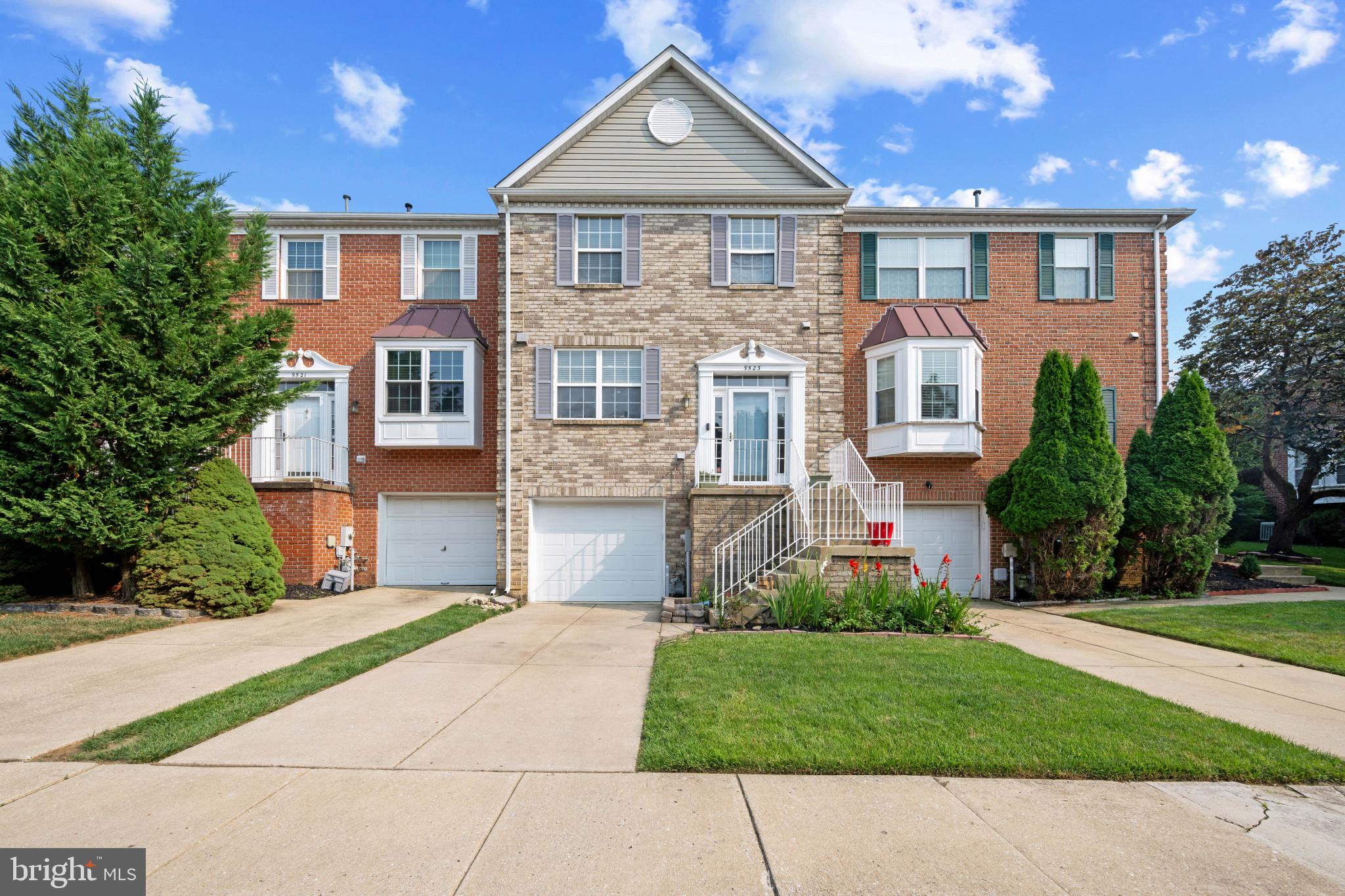 Welcome to this beautiful brick-front garage townhome with 3 bedrooms, 3.5 bathrooms, and 1,628 finished square feet in the desirable Lyons Gate community. Step inside to a bright and inviting main level featuring a spacious living room centered around a cozy fireplace, creating the perfect space to relax or entertain. The open dining room flows seamlessly into the sun-filled eat-in kitchen, complete with ceramic tile flooring and ample cabinetry. Upstairs, the expansive primary suite serves as a private retreat with vaulted ceilings and a l bathroom featuring dual vanities, a soaking tub, and a separate walk-in shower. Two additional generously sized bedrooms and a well appointed full bathroom complete the upper level.  The finished lower level expands your living space with a versatile recreation room, ideal for movie nights, a playroom, home gym, or office, along with a convenient laundry area. Outdoor living is just as enjoyable with a deck overlooking the backyard, complete with stairs leading to the yard below—perfect for grilling, entertaining, or simply enjoying the outdoors. Ideally situated near major commuter routes, Metro access, shopping, dining, and everyday conveniences, this exceptional home combines comfort, style, and convenience in one desirable package. Offered at an exceptional value, this property is priced to account for the updates needed, presenting a wonderful opportunity to bring your vision to life.