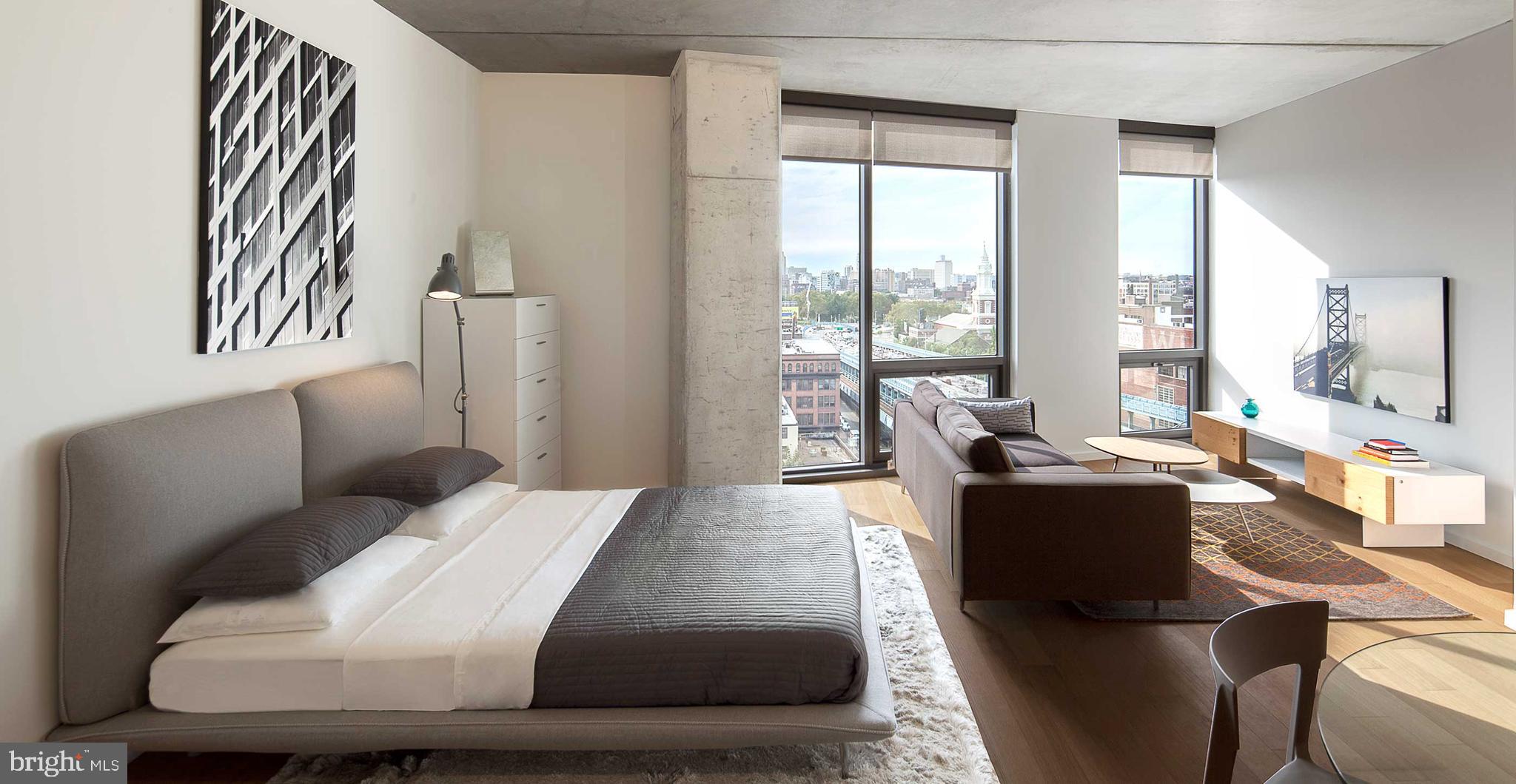 Bridge On Race is Philadelphia's only amenity-packed, LEED Gold boutique high-rise and offers thoughtfully-appointed apartments in a rental building designed for modern living in Old City. The architecture bridges the charm of Old City with modern design and amenities, tying classic aesthetics with considered, contemporary architecture. Bridge offers its residents a unique lifestyle with a plethora of services and amenities, such as an expansive 8,000 sf outdoor garden terraces with private grilling areas, a rooftop deck with the best views in Philadelphia, state of the art fitness center, resident lounge, and much more. ** Photos are of model units ** Pricing and availability subject to change on daily basis ** Parking may be available for additional fee **