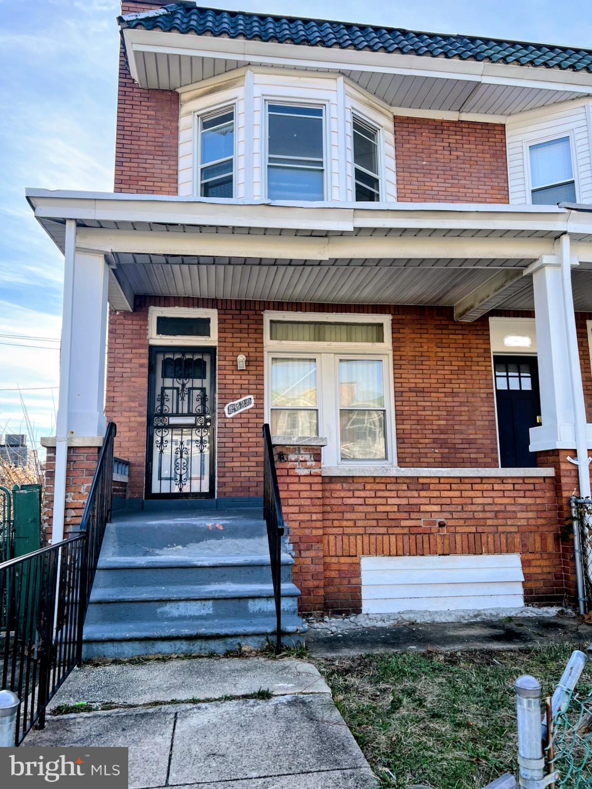 2519 Arunah Ave is a 3-story, end of unit, colonial style house.  This comfortable1,350 sqft home has; 3 bedrooms and 1.5 baths.  A spiral staircase leads to the basement. The entrance to its covered patio, has a small gate, which gives it extra charm. It has easy access to public transportation, Coppin  University, Mondawmin Mall, several churches and schools. This home is great for first time buyers and investors alike.