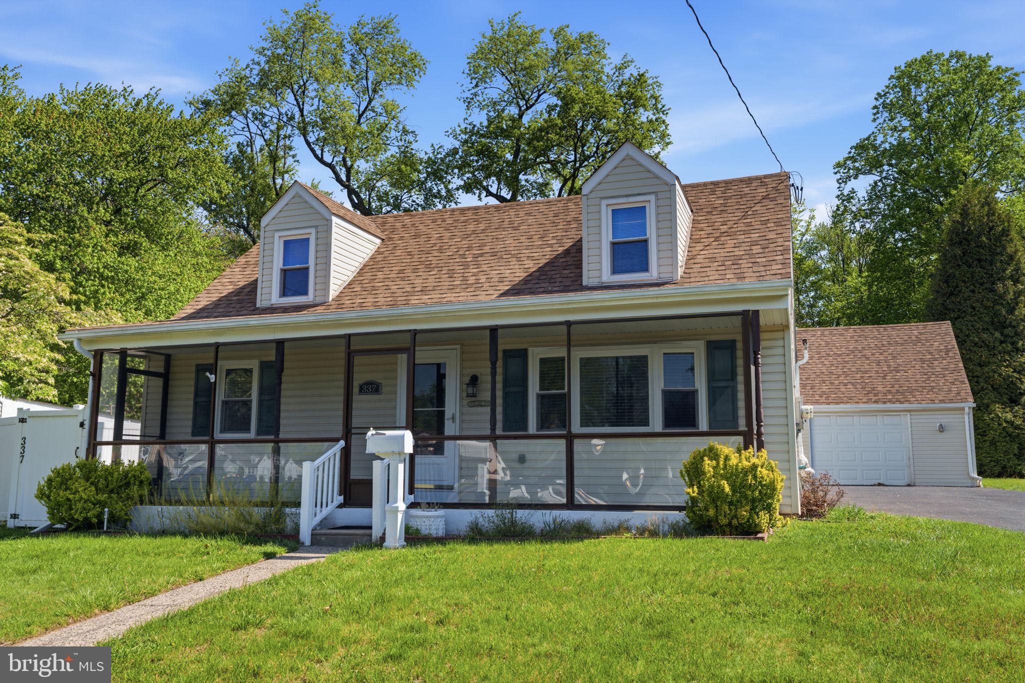 Don’t let your eyes deceive you with this cute as a button 3 (possibly 4) bedroom expanded cape-cod home that is packed with almost 2,300sqft of modern living space.  Sitting on 1.36 acres and located on a quiet street in Hatboro, Upper Moreland Township, this home is great for a growing family or for those who need multi-generational living accommodations. Relax and unwind on the unique and cozy screened-in front porch or perhaps choose the covered rear patio overlooking the fenced in rear yard to sip a cold drink on a warm summer day. The main living level has almost too many rooms to describe including: a front door entrance into the spacious living room (with solid wood staircase to the second floor); leading you to the formal dining room with cut out to the gourmet kitchen with center island (with breakfast bar), tons of quartz countertop space, beautiful cherry wood-look cabinetry, beautiful mosaic tile backsplash, stainless steel appliances and ceramic tile floor; connected to the rear family room with stunning brick accent wall behind the wood burning fireplace/stove (to help keep the energy costs down in the winter) and sliders to the rear covered patio and yard; a mud room area with access to the side entry driveway and  a large powder room with pedestal sink. All of that and I still did not mention the bonus “game room / great room/ hobby room / man cave / woman cave/ gamer lounge / insert your own title here”  that every family needs in their life but didn’t know until now, which features a built in bar, recessed lighting and its own mini-split HVAC system. Finally, the first floor is rounded out with a huge main bedroom suite complete with walk in closet (with closet organizer system) and attached full bath with a jetted, Jacuzzi style tub with tile tub surround and a modern double sink/vanity.  The second floor boasts 2 additional spacious bedrooms with plenty of closet space and a full, modern hall bath with tile tub surround and European style sink. As if all of that was not enough, there is still a semi-finished basement with tons of potential to add even more additional living space along with the laundry/utility/storage room area including a sump pump connected to the interior perimeter French drain to keep it all dry. All of this with tons of storage in walk up attic access by the pulldown stairs (over the game room) and a custom-built back yard shed and sitting on a unique 1.36 acre lot which includes a mature tree/forest area. Close to major roads (611, 263, PA Turnpike), the regional SEPTA rail lines and the shops and restaurants in downtown Hatboro and Willow Grove, this house is truly a great place to call home!