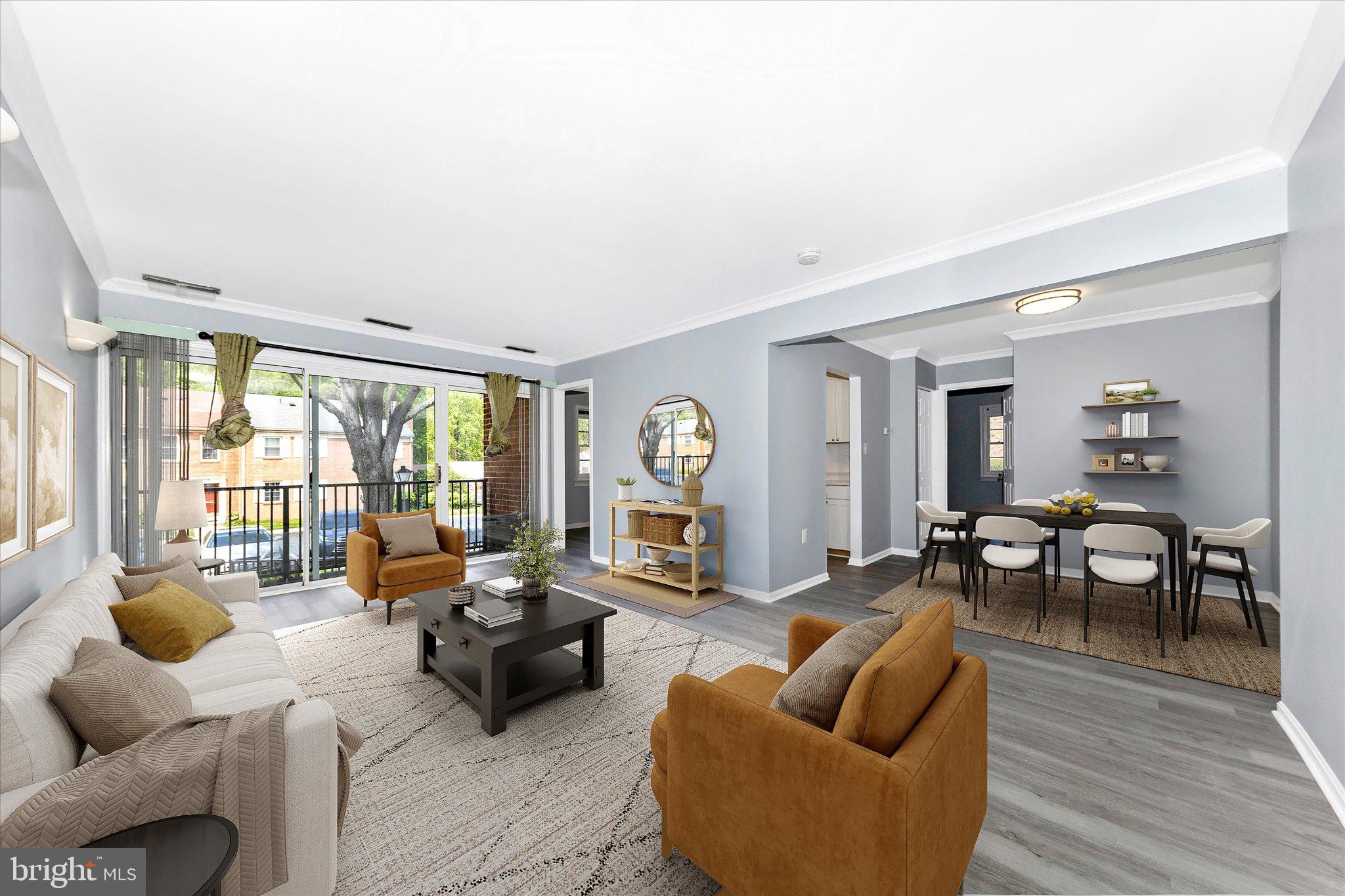 New price! Experience the best in the City of Rockville at Plymouth Gardens! This beautifully updated second-floor condo offers the perfect blend of modern style and everyday convenience. The freshly painted interior features brand-new flooring, a renovated kitchen and bath, and a brand-new furnace for total peace of mind. An open-concept living and dining area flows seamlessly to a private balcony, ideal for your morning coffee. The spacious primary suite boasts a large walk-in closet, while the functional galley kitchen includes a charming breakfast nook. Shared laundry in the basement. Community features an open unassigned parking lot.  The condo fee includes water, gas, pool access and more. It is located under a mile from local parks, shopping, and College Gardens Elementary, and less than two miles to the Rockville Metro and Town Center. With the #45 bus at your doorstep and easy access to Rt. 355 and I-270, this move-in-ready gem is perfectly positioned. Great for 1st time buyers, downsizers or investors.