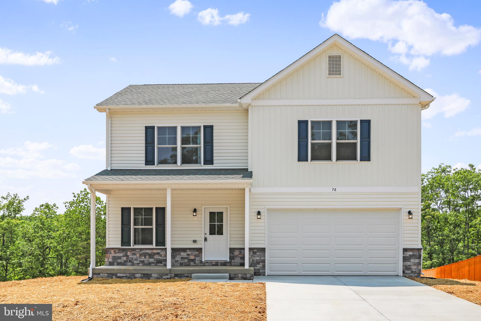 Warfield Homes Inc. has been building custom homes in the Northern Shenandoah Valley for over 30 years. You'll love the openness of the floor plan, the 9' ceilings & the luxury vinyl plank flooring. The kitchen is beautifully finished with soft close cabinets, stainless steel appliances & upgraded countertops. There is a convenient office space on the main level. The spacious owners suite features a stunning tile shower, dual sinks & a walk-in closet.  The laundry room is located on the bedroom level. Enjoy morning coffee on the covered front porch. A $2,000 closing cost credit & a free appraisal are available with the use of the builder's preferred lender. The completion time frame is approximately 120 days from the issuance of the county building permit.