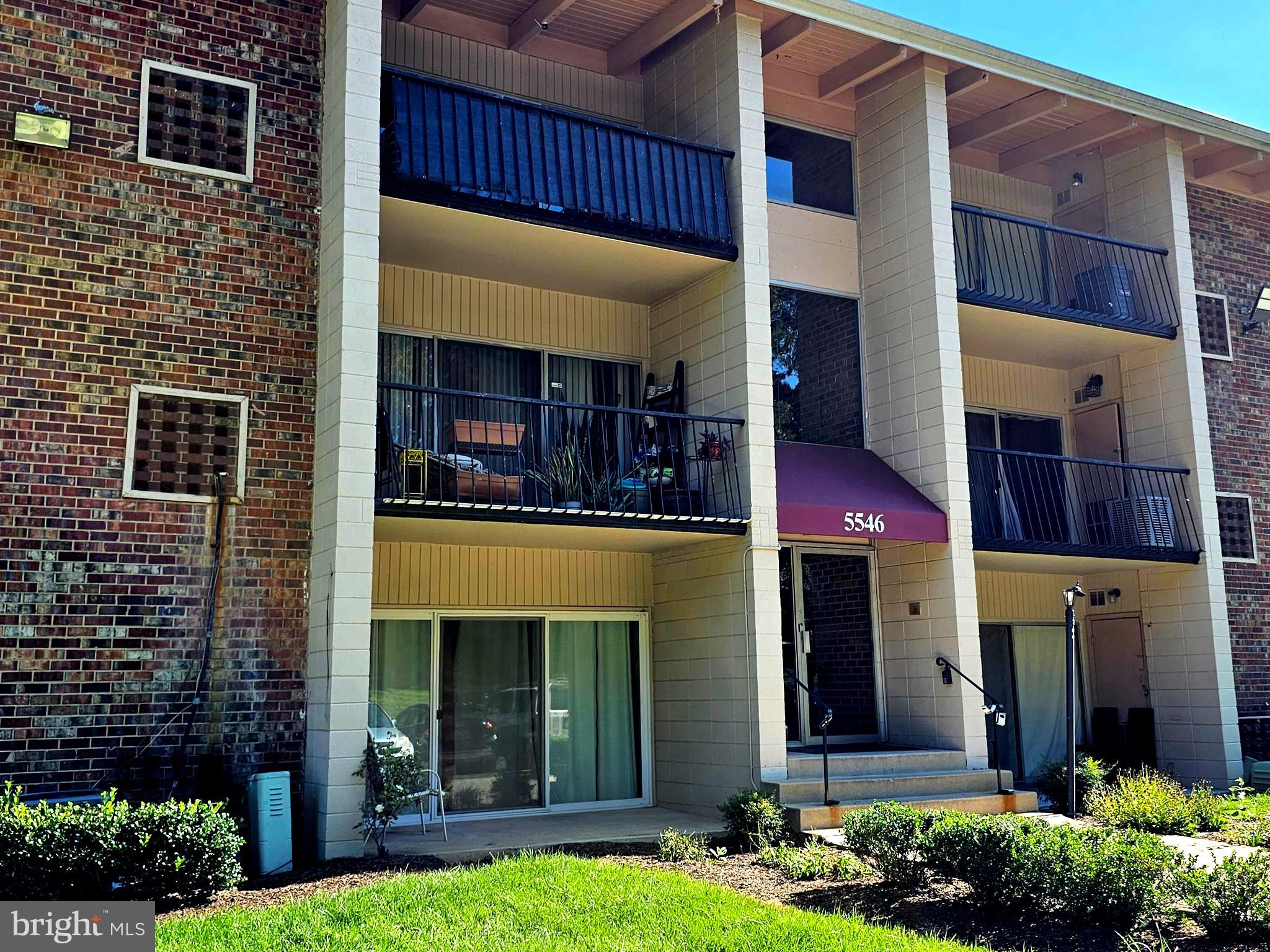Spacious condo with New Kitchen and New Flooring just installed. Upgraded bathroom with shower, spacious living room with oversize sliding glass door leads to patio/sitting area and overlooks large greenspace. L-shaped living room and Dining room area. Dining area can be set up as workspace or separate sitting area.  Large bedroom with 2 closets.  Additional closet space in hallway and separate linen closet.  Kitchen has lots of cabinet and counter space for meal preparation.  Common Laundry Room on same level as unit. Convenient to public transportation, bus and metro, minutes from Beltway, BW Parkway, and easy access to DC/VA & Northern and Southern Maryland.  Stores, restaurants, banks, shopping and more.  Everything you need is located nearby.  Good Credit only.