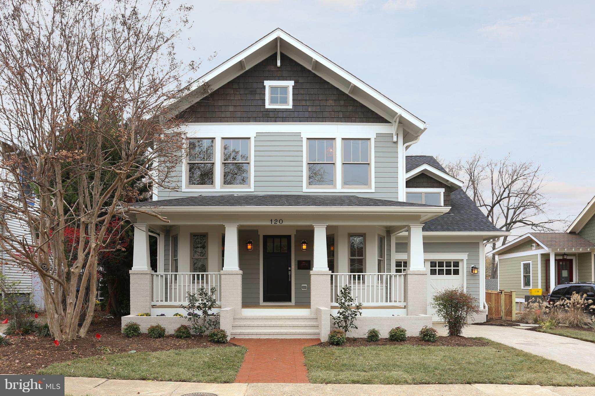 Beautifully renovated Del Ray beauty! Top of the line finishes throughout this 5 bed/4.5 bath home. Four bedrooms upstairs with three full baths. Large master with en suite bath - gorgeous Carrara floors, soaking tub, double vanity and separate shower. Main level with gourmet kitchen, large island, family room with wood burning fireplace, separate dining room, half bath and mud room with custom storage. Lower level with recreation room, bedroom and full bathroom. Attached one car garage! Private, large fully fenced backyard with deck.
