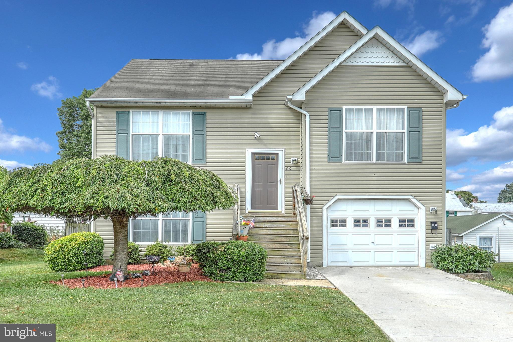 #CommutersDream- Welcome to 66 Prince Street! This 4 Bedroom/ 2.5 Bathroom home is a stunner! Enjoy an amazing backyard thanks to privacy fencing, large deck, beautiful landscaping and a shed!  Inside you'll love the open floor plan.  Eat in kitchen boasts white cabinets, all kitchen appliances included- microwave, range, and dishwasher are stainless steel.  Full finished basement with a family room including a gas fireplace!  Private basement bedroom is ideal for teens or guests!  Third bedroom upstairs is currently being used as a play room.  Could be easily converted back into a bedroom, or use as office space, play area, den, etc.  Well maintained, this house is a MUST SEE! Truly a commuters dream- excellent price and location is convenient to Maryland, Gettysburg and Harrisburg! A+.  Kitchen appliances, shed, and curtains will be included in sale!