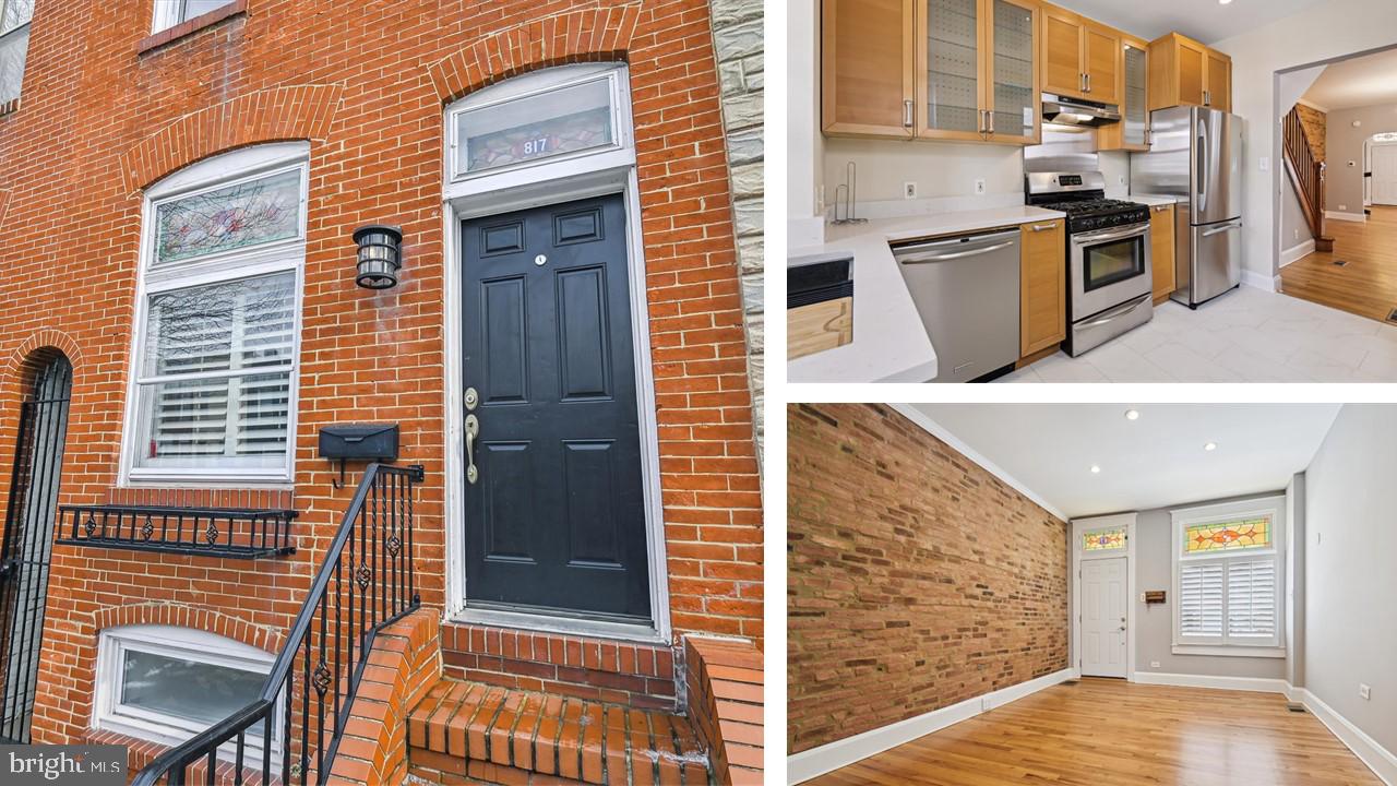 Offer deadline noon on Tuesday 1/30/24.  Fantastic location and move in ready, at over 1500 sq feet, this is the updated Canton home you’ve been waiting for. You’ll be charmed by the living room right as you walk in, with exposed brick, stained glass transoms, and refinished hardwood floors. The separate dining area continues the charm with hardwood floors and exposed brick and welcomes you into the kitchen, which has new tile floors, quartz countertops, and stainless steel appliances including a gas range and GE Profile fridge. The rear deck – recently upgraded with Trex decking - is large and inviting. Upstairs you’ll find a primary bedroom with tall ceilings, hardwood floors, exposed brick, and a large closet. The large full bathroom has a jet tub and front loading washer and dryer. The second bedroom has direct access to a rear deck (also upgraded with Trex), perfect for a morning cup of coffee or evening cocktail. The finished lower ground floor, complete with a full bath, functions as a 3rd bedroom, with addional space for an office or theater room. Location is highly walkable with a grocery store at the end of the block, along with restaurants, bars, and shopping. While it’s close to Canton Square and Canton Crossing, it’s also just a short trip along the Inner Harbor to Fells Point, giving you access to two vibrant, historic neighborhoods. Street parking is more readily available here compared to much of Canton, including angled parking on Milton and Hudson St.  Schedule your showing to see a true Charm City gem!