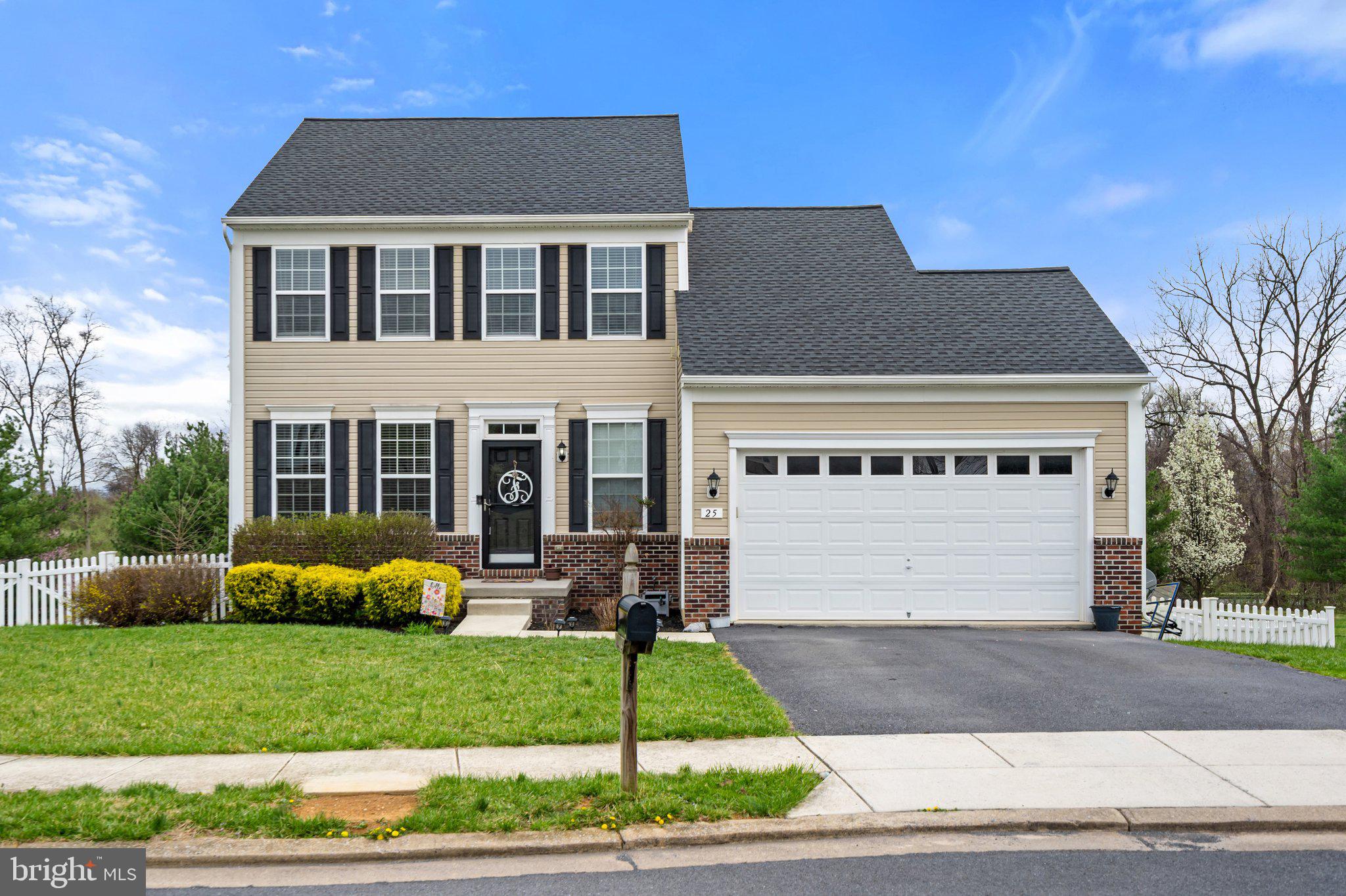 ***HIGHEST AND BEST DEADLINE MONDAY, APRIL 21st @ 9AM***This beautifully maintained 3-bedroom colonial in sought-after Colonial Hills offers modern updates and an unbeatable location. Built in 2013, this brick and vinyl-sided home sits on a landscaped quarter-acre lot in a cul-de-sac. The fenced backyard features a composite deck and a newly added cement patio off the walkout basement—perfect for relaxing or entertaining.

Inside, the bright, open floor plan is filled with natural light. Hardwood floors flow throughout the main level, which includes a formal dining room with crown molding and a spacious family room with a cathedral ceiling. The kitchen is a chef’s delight, boasting granite countertops, an island and a walk-in pantry.

Upstairs, the primary suite offers a walk-in closet and a spa-like bathroom with double sinks and a large stall shower. Two additional bedrooms share a full bath with a double vanity, and the upper-level laundry room adds extra convenience. Multiple closets throughout the home provide plenty of storage for all your needs.

The walkout basement has been tastefully upgraded with LVP flooring and features a large recreation room, a half bath (convertible to a full), and ample storage in the unfinished area. Additional highlights include a dual-zone HVAC system, a new roof, and carpeting that’s only a few years old. Bedroom 3 is prewired for a ceiling fan, and the attached two-car garage provides inside access and extra storage space.

Located just minutes from Shepherdstown’s charming shops, restaurants, and Shepherd University—with easy access to major highways, also within walking distance of the library and Morgan Grove Park—this move-in-ready home is a must-see!