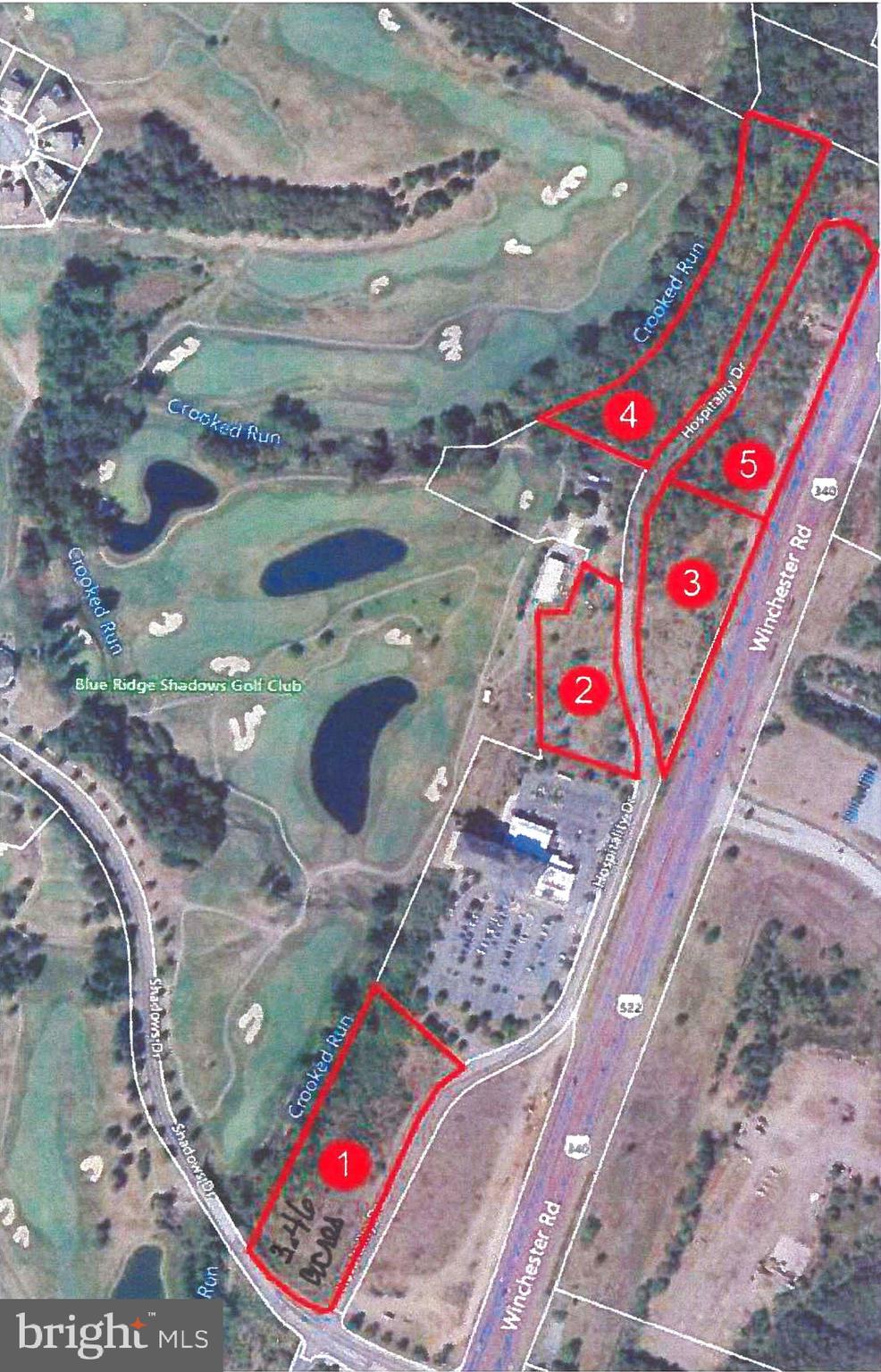 3.46 Acres of Commercially  Zoned Land on Rt. 522/Rt.340.  Hotel and restaurant are next door to this property.  Ideal development parcel with excellent access and road visibility.