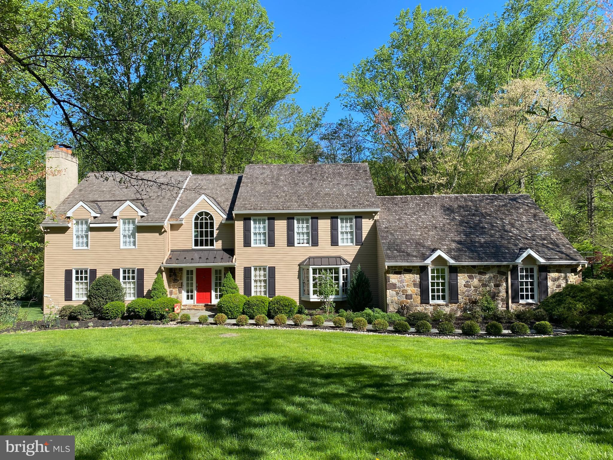 If location is everything look no further! This stunning 4 bedroom, 3.5 bath picture perfect home is ideally situated in the sought after community of Waterford in the heart of Chadds Ford.  Elegant entry foyer, formal living room with stately marble surround fireplace, crown molding and French doors leading to the study with gorgeous views of the rear yard. Spacious two story family room with stone fireplace. You are going to love the amazing Cherry kitchen featuring high end appliances with a cooktop and double oven, large breakfast area with sliding glass doors to a wonderful deck and screened in porch. The laundry/mud room is a dream with plenty of storage and stylish porcelain back splash. Entrance to the 3 car garage that offers a separate workshop room., ideal for hobbies and woodworking. Powder room. Formal Dining room with crown molding, chair rail and wainscoting. Beautiful hardwood floors on the entire first floor! The primary suite is a true retreat highlighting a marble surround fireplace, practically new primary bath with free standing tub, attractive ceramic tile set on a diagonal, granite counters and beautifully tiled shower. Dramatic overlook to the two story family room, well appointed hall bathroom, three nicely sized bedrooms, two featuring large walk in closets. The lower level is exactly what you are looking for! Large area ideal for TV and family movie night, separate fitness room, full bathroom, plenty of windows for natural daylight, dining area with more windows and sliding glass doors leading to the blue slate patio overlooking a stunning wooded setting. Plenty of storage areas in the lower level. The perfect location, gorgeous lot and mint condition. A very special country location yet convenient to Wegmans, Whole Foods and The Glen Eagle Shopping Center. Enjoy many cultural activities such as nearby Longwood Gardens, Winterthur and The Brandywine River Museum of Art. Fine restaurants such as Gables, The Pear, Hearth and the Chadds Ford Tavern are just around the corner. An amazing home that you will cherish for years to come!