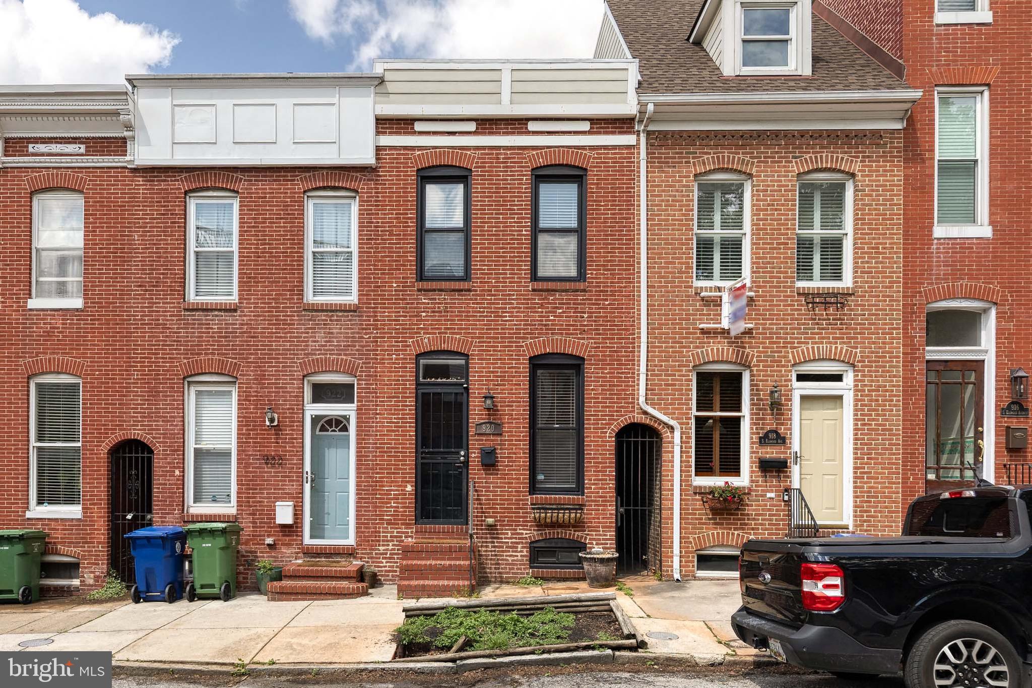 Open House Saturday May 16th 10AM - 12PM. Professional interior photos coming soon! FRESH NEW PAINT THROUGHOUT! Welcome to 920 S Ellwood Ave, a stylish 2 bed, 3.5 bath townhome, offering the perfect blend of modern living and unbeatable location. Enjoy a private rooftop deck with sweeping city views, a partially-finished basement with full bath, and a bright, open main level designed for everyday comfort. Just a short walk to Canton Square, you’ll love having local restaurants, boutique shopping, and convenient grocery options right at your doorstep. Whether you're grabbing dinner with friends, running errands, or exploring the waterfront, this home puts you in the center of one of Baltimore’s most vibrant neighborhoods.  A rare opportunity to enjoy urban living with space, style, and walkability all in one.