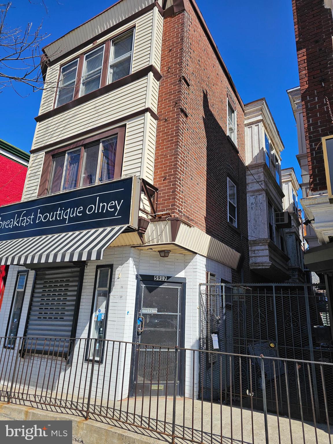 This is a large 3 story building, 3250 sqft of space. Was a 2 story restaurant  with the kitchen and prep area in the rear of the first floor. Second floor was a seating area and or catering venue for larger parties. The back of the building winds around the rear of the 5915 N Broad St. The rear part of 5915 was a Prep area and a large walk-in refrigerator and dry storage. The 3rd floor was an Apartment with entrance from the side of the building. This building is a total shell, with so much potential for many different uses.