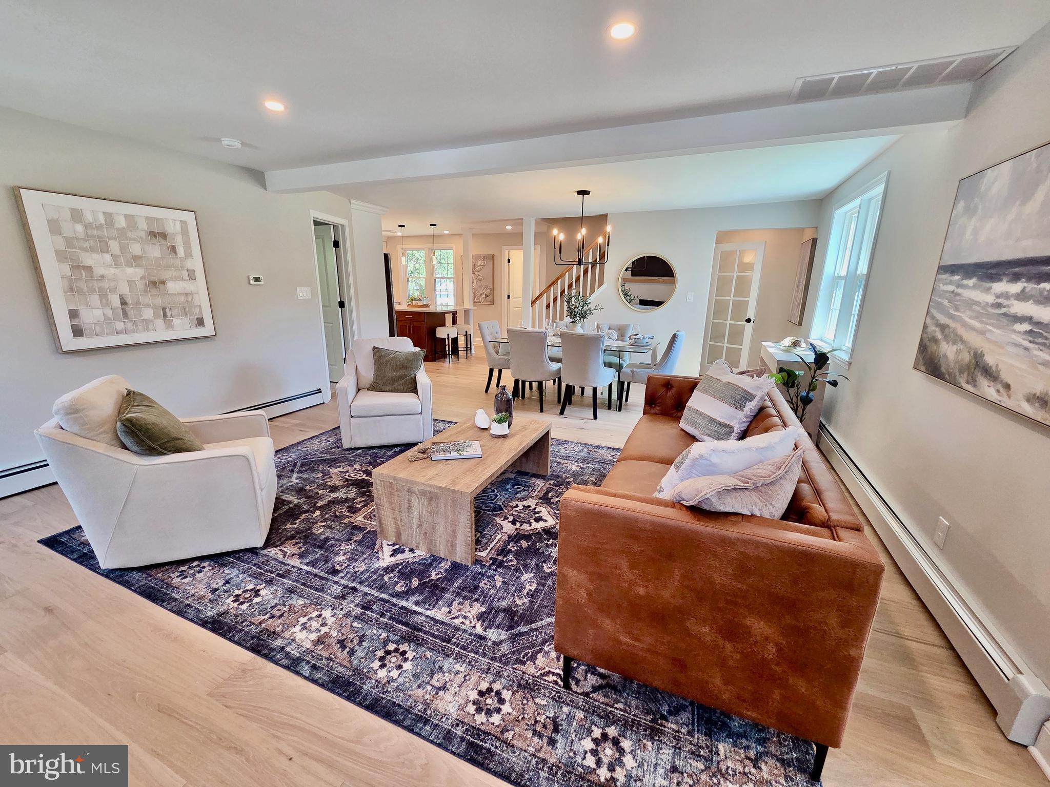 Welcome to 123 Ridley Drive, a totally renovated 4 bedroom 2.5 bath home in Wallingford-Swarthmore School District. This gorgeous home offers a versatile floor plan with 3 bedrooms/offices on the first floor and a spacious en-suite primary retreat on the 2nd floor- featuring a walk in shower, 2 closets; one is a walk in closet, and dual sinks. Step inside to discover an open floor plan featuring a living room with gas fireplace. The brand new kitchen is ideal for meal prep and entertaining with an island for guests/family to linger. Downstairs is the great room/family room, a inviting space for entertaining and relaxing with a walk out for your convenience. This level is complete with a powder room, a laundry room and an additional storage room. Schedule your showing today!