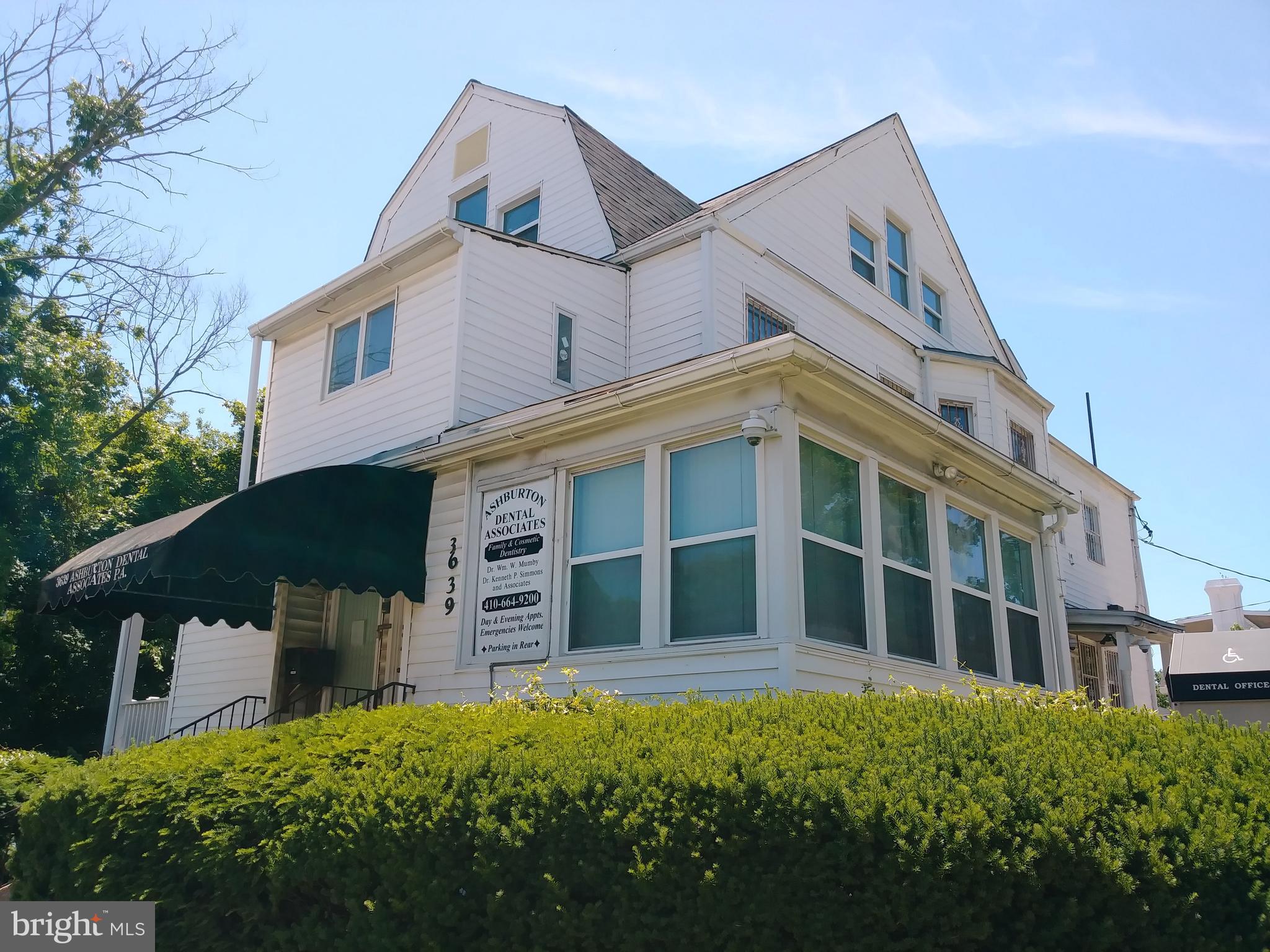 Wow!! Move in Ready. What a Fantastic Business Opportunity.  Well kept 40 year dental office  that can be used as Dental Office, Medical Office, Assisted Living, Daycare,  School, Hair Salon, or Large Home. 1st Fl features 5 private rooms and  Bonus Den, 2 baths, 2nd floor has 4 offices/private rooms and full bath, 3rd floor is a 1 or 2 bedroom apartment with full bath and kitchen. Dwelling has separate meters,  New windows throughout, 3 Separate entrances, Gated parking lot for 10-12 spaces. Zoned Residential with special use. Basement is clean and improved. 1st Floor  HVAC 2015, 2nd floor  2015 heating and window AC, up to code electrical panels. Recently renovated with new bathrooms, and kitchens. Freshly painted with hardwood, new carpet and ceramic. Seller prefers Cash, Conventional or Fha 203 K