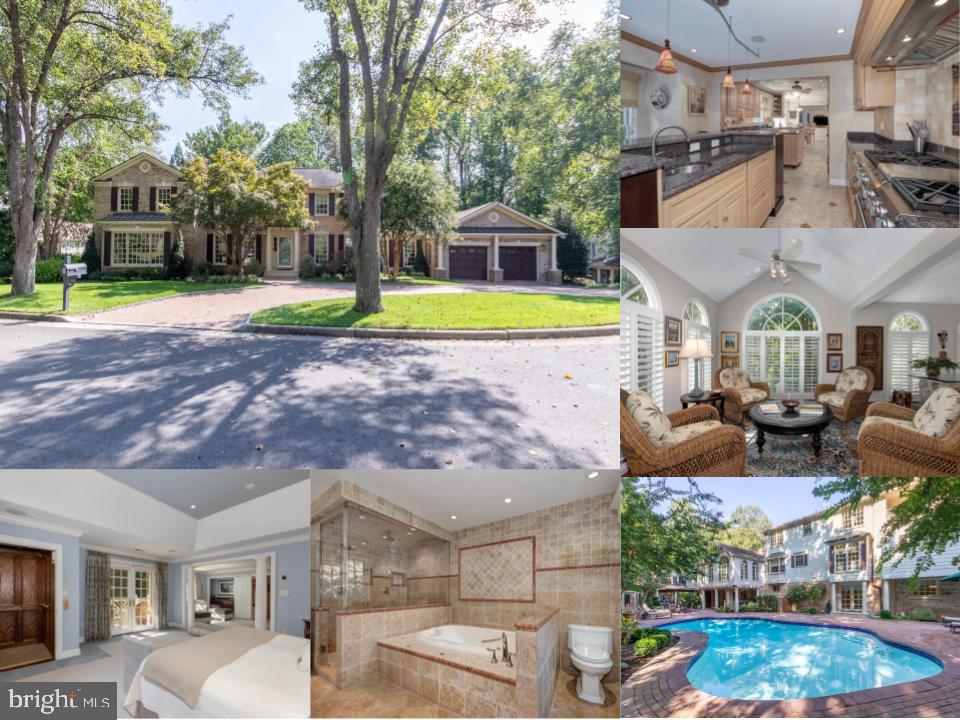Impeccable three-level brick colonial with heated pool and elevator located minutes from INOVA Fairfax and Mosaic District.  Not only is this home approximately 6,800 square feet of living space, but it has been meticulously maintained using only the highest quality materials. Main level:  From the spacious foyer there is a private office to the right that features custom built-in shelving and elegant French doors for privacy.  To the left is the formal living room offering a peaceful place for quiet reflection or reading.  The 18ft x 23ft formal dining room, whose floor to ceiling windows provide tons of natural light, was built for entertaining, image festive holiday gatherings, business dinners and birthday parties.  An exceptional feature to this house is the adjoining pantry that feels more like a kitchen with its own farmer’s sink, second dishwasher, ice maker, incredible storage space, and elevator.  The Pantry leads into the kitchen where top-of-the-line appliances provides a perfect cooking haven:  Monogram 6-burner gas range, numerous ovens, warming drawer, Subzero refrigerator, separate electric 5-burner induction cooktop, dishwasher, and more.  Just off the kitchen is the family room which offers a perfect place to enjoy one of the three fireplaces.  The adjoining Sunroom displays a gorgeous view of the backyard pool.  It walks out to an upper deck with its own separate grill, cozy area for relaxing and eating, and steps leading down to the pool area.  A half bath and laundry room completes the main level. Upper level:  Take the elevator up to the expansive primary bedroom suite, which includes its own sitting area with a gas fireplace, a wet bar, a fabulous 15ft x 18ft custom designed dressing room, and a beautiful bathroom.  The primary bathroom includes double sink vanities, stall shower/steam shower with double shower heads, and a jetted tub.  Three additional and spacious bedrooms with a breathtaking second full bathroom completes the upper level. Lower level:  This level walks straight out to the backyard pool but doesn’t stop there!  It also features a stadium seating 2-level home theater, large recreation room that can accommodate a pool table, exercise area, guest bonus room, another full bathroom, and a large storage room.  There is also a convenient wet bar area with sink and wine fridge. Backyard:  The entertaining continues in this incredible backyard oasis!  The full brick paver patio, set on a 5-inch reinforced concrete slab, extends through the entire backyard, through a custom side entry gate, and up to the brick paver circular driveway.  The gas-heated 24ft x 42ft pool humbly received a gorgeous facelift in 2020 and comes with all the amenities.  A covered area is perfect for grilling on a Viking grill and cooling off with a beverage or two from the Subzero refrigerator.  Make your way past one of two elegant fountains to the two-story pool house which is perfect for entertaining and includes many small details in the finishes.  A spiral staircase leads to the upper level of the pool house where you will find a loft that could be used as a separate office/study or kids retreat. Behind the scenes:  The details behind/in the home are too many to list, but here are a few important facts:  natural gas backup generator, 4-zones heating and cooling, two 85-gallon (one gas, one electric) water heaters, 400-amp electrical panel with emergency panel, Smart TV wiring, SONUS sound system, full house alarm system, 40-year architectural roof, exterior – mostly brick and Hardi plank – low maintenance, and more.  Location, location, location:  Minutes from 495 express at Gallows Road, INOVA Fairfax, Mosaic District, only 10 minutes to Tysons.  This home, situated at the end of a quiet cul de sac, is perfect to create memories that will last a lifetime.