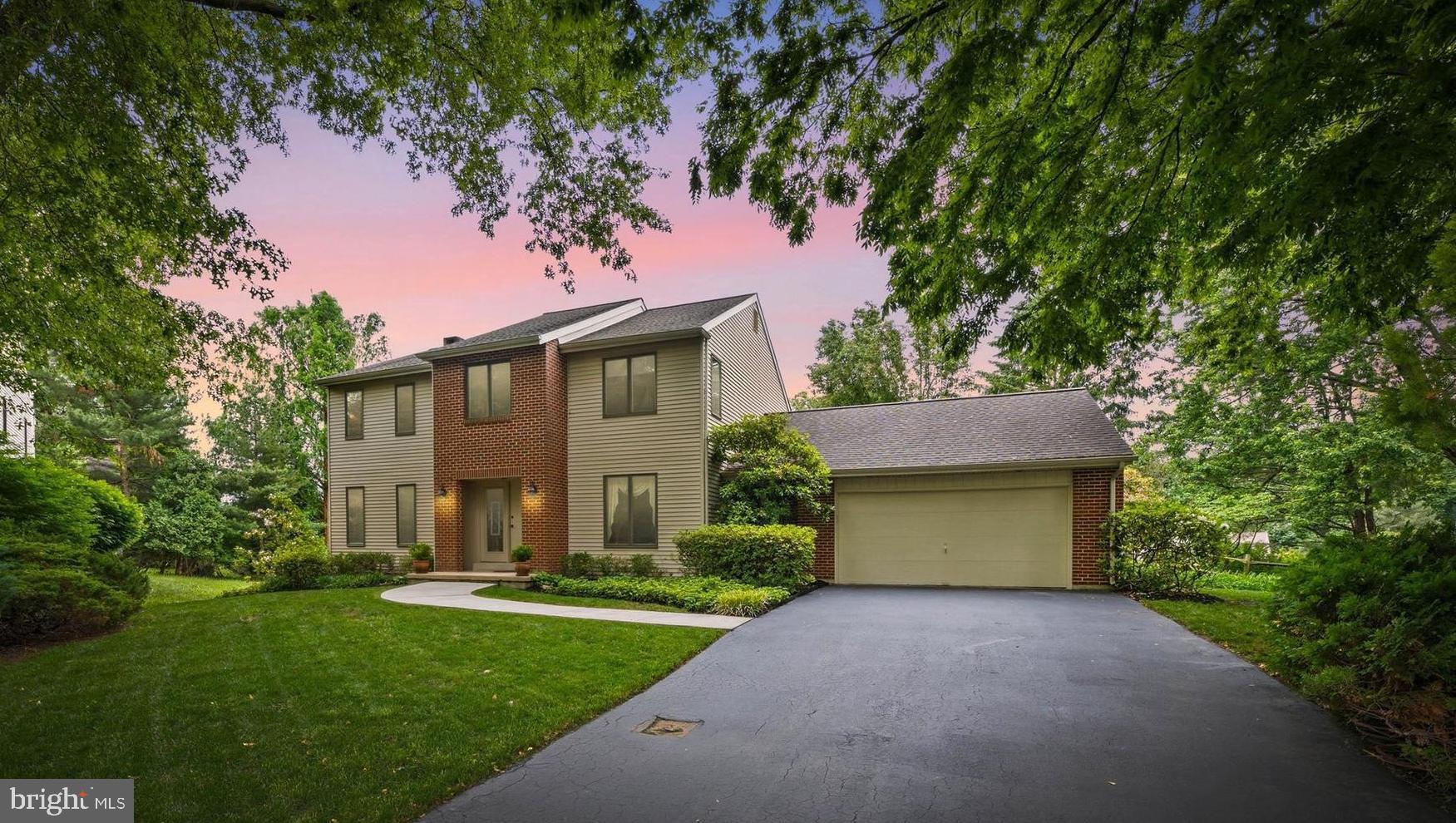 Welcome to 103 Lark Ct located on a private cul-de-sac in the popular Limestone Hills neighborhood. The highlight of this property is the stunning pool and lush private yard. Surrounded by a fence and privacy trees, this gorgeous inground pool is the centerpiece of the yard, but there is still plenty of space to enjoy other activities. Inside you will find gorgeous hardwood floors throughout most of the main level. There is crown molding and chair rail trim throughout all living areas, hallways and bedrooms. The eat-in Kitchen has been beautifully updated with granite counters, stone tile backsplash, stainless steel appliances and island. Off the Kitchen is the Family Room with wood burning fireplace and sliders to the lovely screened-in porch and deck. You can also reach the deck through the main floor laundry room. A spacious half-bath with granite vanity finishes off the main floor. Up the stairway with beautiful wainscotting, you will find the Primary Suite with double closets and beautifully renovated Primary Bathroom. Three more spacious bedrooms and another updated bathroom as well as pull-down stairs to the attic complete the upstairs. The basement features a walkout sliding door that leads to a covered patio and steps to the pool area. There is plenty of opportunity to finish off the basement for extra living space. This home has been extremely well maintained. Renovations include: Pool sandblasted & replastered 2019, new carpet in 2022, water heater 2018, sidewalk 2019,  HVAC 2018, windows 2012, roof and trim 2010, kitchen 2007, deck 2019, primary bath 2011, hall and half bath 2022. Gorgeous private setting for this beautiful home-one of the best kept properties in Limestone Hills -don't miss out !