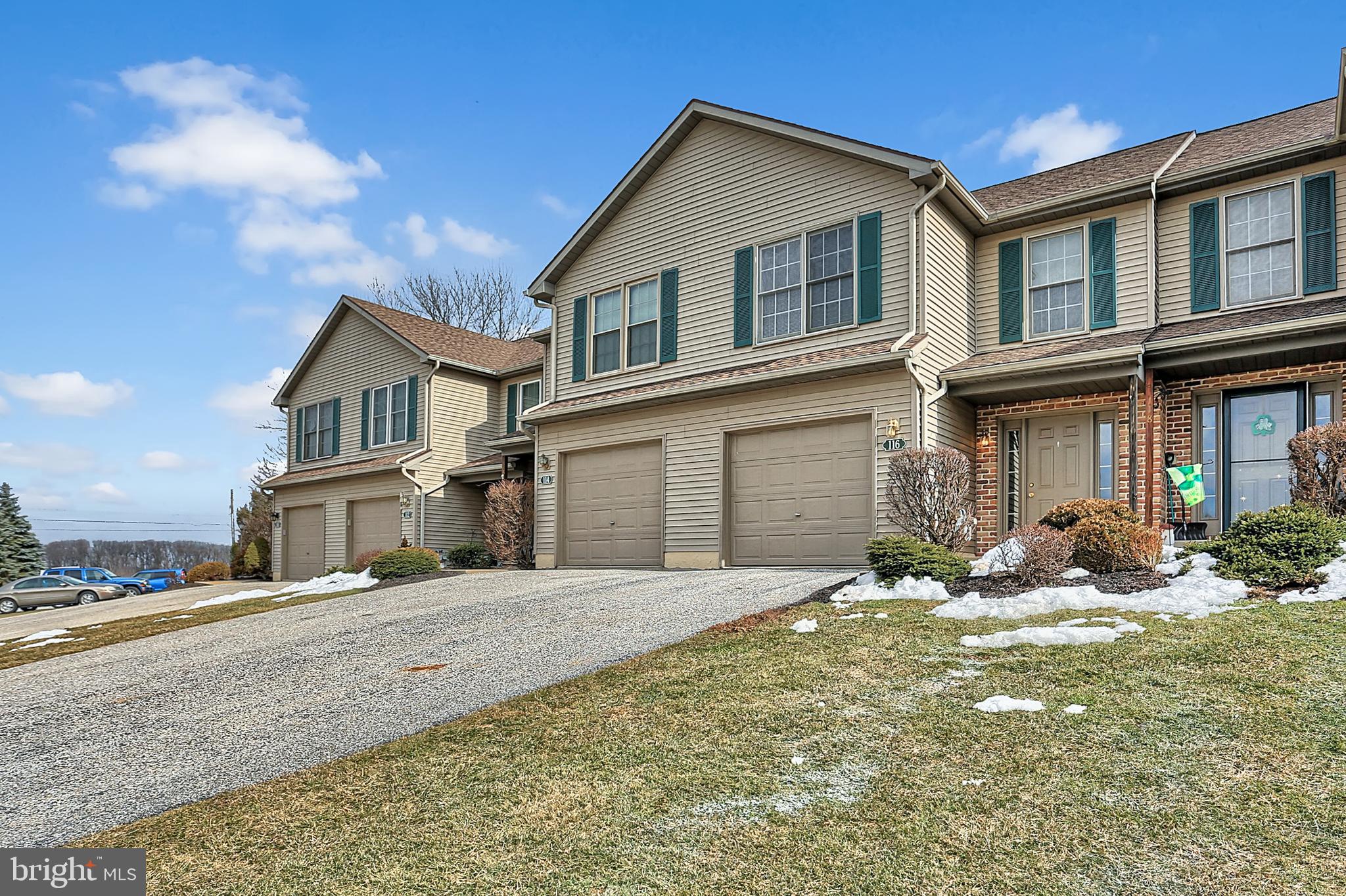 Don't miss the opportunity to own this 3 Bedroom, 2.5 Bathroom Condo in the Oak Village Community in Dallastown!  Features include an open Kitchen and Living Room area, a master Bedroom Suite with vaulted ceilings, a large Walk-In Closet and an attached full Bathroom, a 2nd Floor Laudry Room,a large unfinished basement space and a semi-private rear deck perfect for relaxing outdoors!
