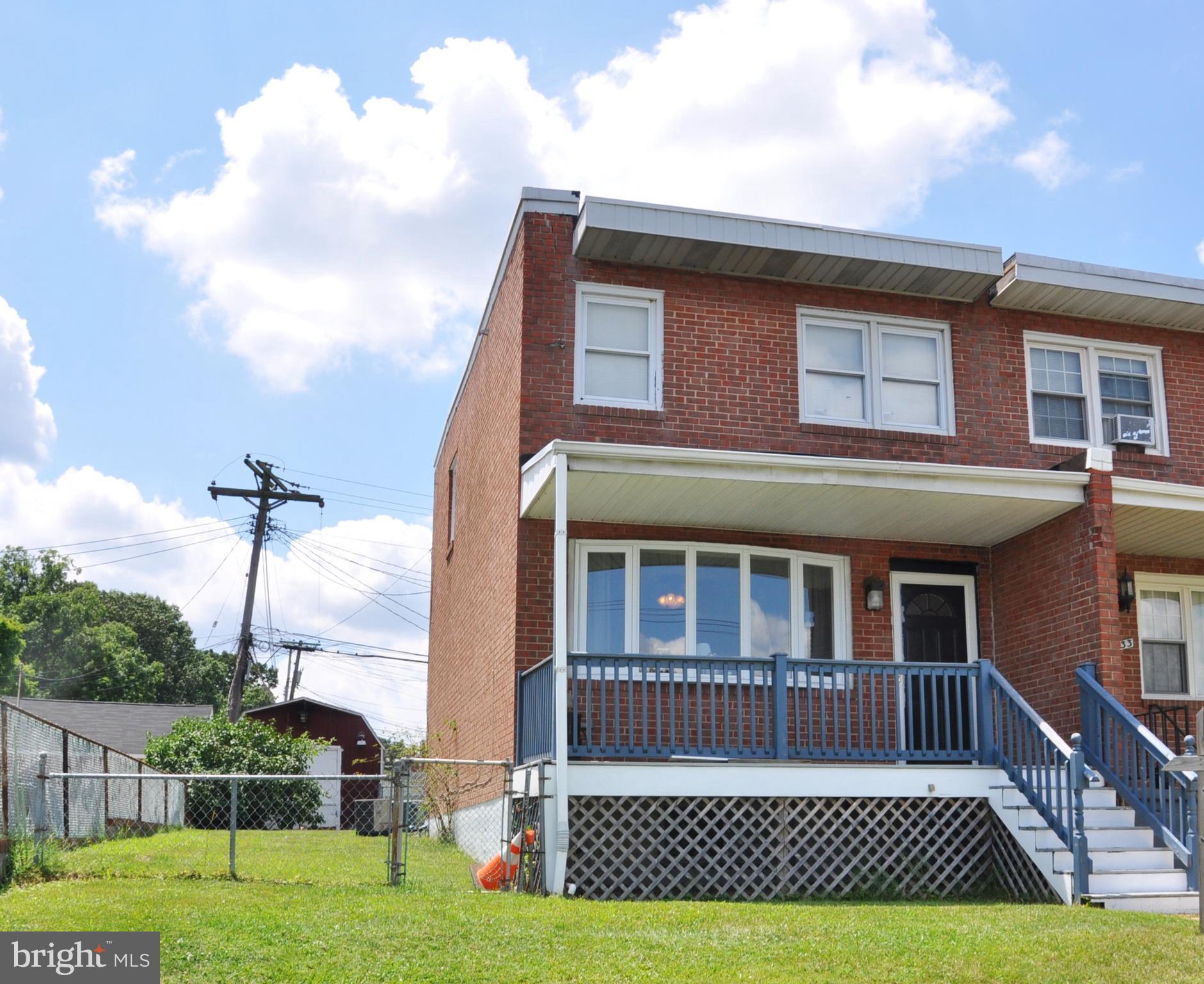 House shows well.  End of group with lots of windows that let in tons of natural light.  Large eat in kitchen, partially finished lower level with half bath.  Walk out stairs to back yard that is fully fenced.   Parking pad out back and a large shed included.  Close to many amenities and public transportation. Bank value $116,000  Short sale being sold AS IS. Seller will make no repairs.