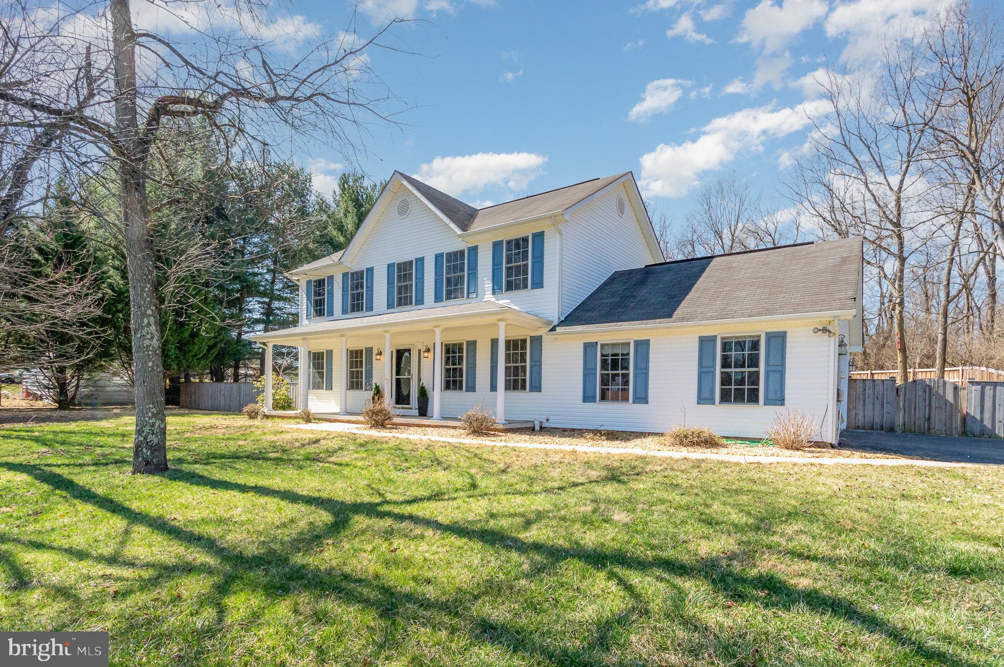 Welcome home to this picturesque 3-bedroom, 2.5-bathroom colonial offering the perfect blend of neighborhood living and private acreage! Nestled at the end of a quiet cul-de-sac on 3 acres, this home provides 1,900 sqft of finished living space and a side-load 2-car garage. Enjoy the peaceful surroundings from the covered front porch or relax on the back deck overlooking your land. Pet lovers, kids and green thumbs will love the gigantic backyard featuring a full privacy fence,  and enclosed 30x30 garden.

Inside, the open floor plan welcomes you with gleaming wood floors throughout the main level. The kitchen boasts newer appliances and an adjoining breakfast room with views of the back yard. Enjoy hosting loved ones for special occasions or holidays in the formal dining room. Cozy up by the fireplace in the family room to enjoy some rest and relaxation. The spacious primary suite includes a walk-in closet for all your storage needs, and an ensuite bath with a luxurious soaking tub The extra room off the primary suite is ideal for a second walk-in closet, treadmill, dressing area, or charming home office. Two additional bedrooms offer plenty of space for family or guests.

Other highlights include a newer dual-zone HVAC, a new special 30 yr hot water heater, Culligan water softener, and a shed for extra storage. All of this, plus Comcast internet access, and convenient proximity to shopping, dining, and I-81! Don’t miss out on this rare opportunity—schedule your showing today!