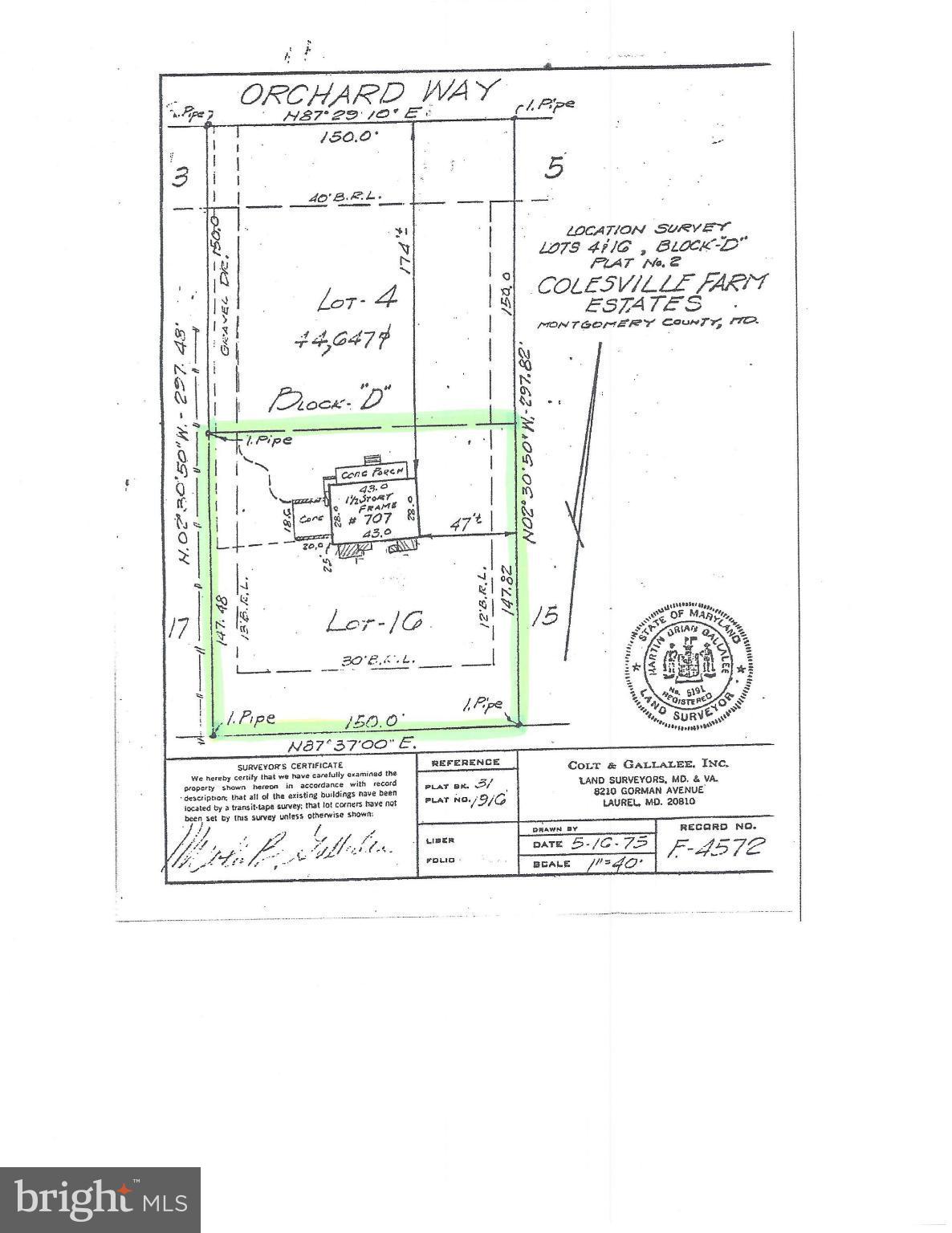 COLESVILLE FARM ESTATES - Residential Lease
