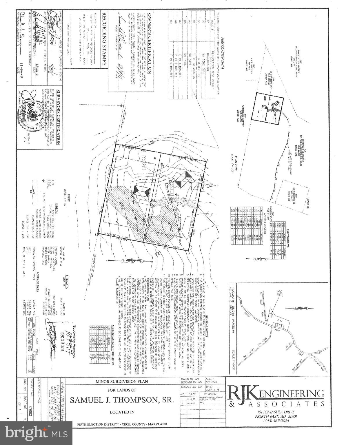 Wonderful views from this building lot, North East !   Close to Elk Neck State Park- beach, boat ramp just m inutes away.  Unique 2.06 Acre property made up of two individual perc approved lots.  Please verify with Cecil County.