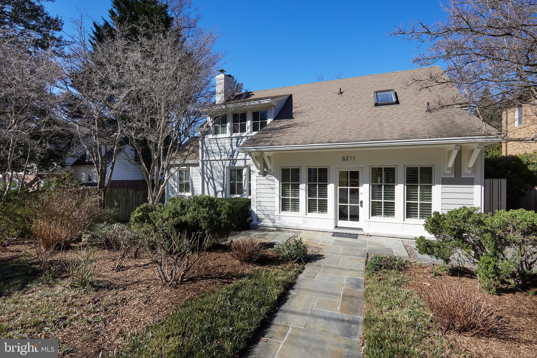 Perfectly sited in a quiet, close-in cul-de-sac, this fabulous home was thoughtfully renovated and expanded by the previous architect owners to feature the perfect blend of open and traditional floor plans ideally suited for modern living and entertaining. 
The main level, which walks out to the rear patio and garden, boasts formal living and dining rooms, a gourmet eat-in kitchen with walk-in pantry and an adjacent family room, powder room and office. 
The second level features 4 real bedrooms and 2 baths, including a spacious primary suite.
Lower level rec room plus laundry room, gym and storage/workshop walks out to the back patio.
Just steps to Merrimack Park with a sports field, tennis, basketball and running/hiking trails.
Woodacres/Pyle/Whitman
Offers, if any, due Wednesday, 2/21, at 2 PM