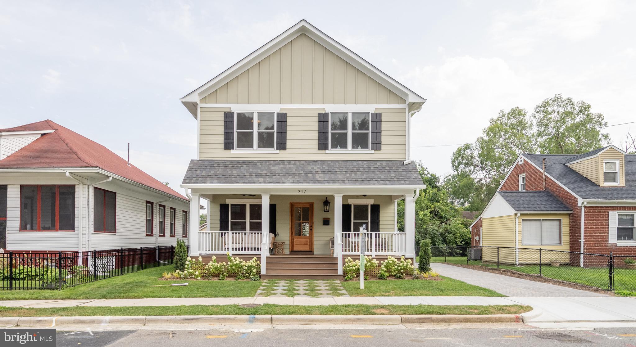 Gorgeous 6 bedroom and 5 bathroom home with an elevator (plus a Guest House) in Del Ray! The charming front porch greets you to this amazing home - newly-built from the ground up in 2023. As you walk into this house, to your left is a dedicated home office  (also a legal bedroom) and lovely full bath. Experience the amazing flow this house has to offer as you explore and see a fabulous kitchen, living room and dining room! Everything is so open, light, and airy. The kitchen is a chef's dream - with double ovens, a six burner gas range, oversized island and apron sink, the gourmet chef and everyday cook will feel right at home. Enjoy entertaining in the open concept living and dining room with easy access to the screened porch and backyard. Head upstairs and you will find 4 great bedrooms with three full baths.  The primary suite features vaulted ceilings, a walk-in closet with built-in dresser and a lovely primary bath. The spa-like en-suite bathroom is a relaxation paradise! With separate vanities, oversized shower, a soaking tub - plus private water closet - this bath truly feels like a day at the spa. Three additional bedrooms - one with an en-suite bath - and a large laundry room in a spectacular shade of blue round out this level. The lower level has soaring ceilings and plenty of space for guests or movie nights. A  bedroom and full bath offer space for overnight visits, and the large recreation room features an attached game room or play room so everyone has space to spread out. Additional storage, closets with built-ins  and a gym area complete this space. Outside, there is lovely Accessory Dwelling Unit/Guest House that features a kitchen, living area, bedroom and full bath. This fantastic home is only a few steps away from "The Avenue" - leave your car in the driveway and walk to the great shops and dining in Del Ray!  Minutes to the Metro,  Old Town, I-395, Reagan National Airport, and D.C. You don't want to miss this spectacular build! Welcome home!