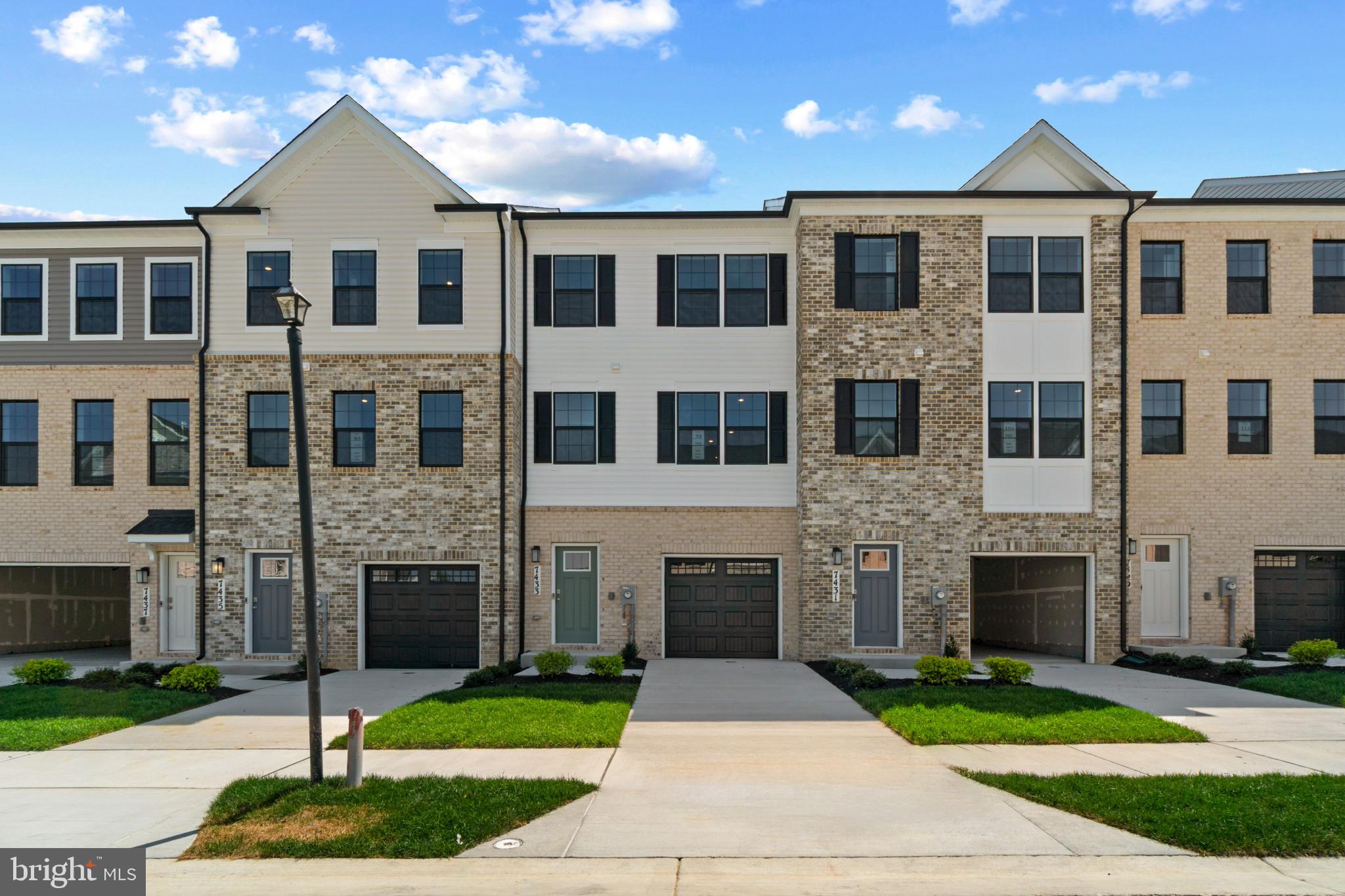 New Home in the PERFECT LOCATION! Surrounded by guest parking, this townhome features 3 bedrooms, 2.5 baths, a lower level den (that can double as a 4th bedroom). Thoughtful design is uniquely embodied in this townhome plan, which features 1,969 sq ft of living space. This home offers a spacious rear main level eat-in kitchen with upgraded gray cabinets, quartz countertops and stainless-steel Whirlpool appliances. Recessed lighting and blinds are provided throughout the home as well.  Hard surface flooring throughout the entire home offer modern luxury and contemporary appeal. The third level features a luxurious primary suite with a large walk-in closet and a spacious double vanity primary bathroom.  Two secondary bedrooms, upper level laundry, and hall bathroom which also includes upgraded gray cabinets and a quartz countertop. There is plenty of space for entertaining family and friends in your finished lower level den leading to your private backyard. Simplify your life with D.R. Horton's smart home technology which includes a keyless entry, Skybell (video doorbell), programmable thermostat to adjust your temperature from your smartphone and much more! With black windows and a black garage, the curb appeal of this home boasts an urban and modern feel that is sure to stand out.  Conveniently located across the street from tons of shopping and entertainment options. Closing incentive options available with the use of DHI Mortgage.  Quick access to Routes 301, 5, I-495 and the Washington DC area.