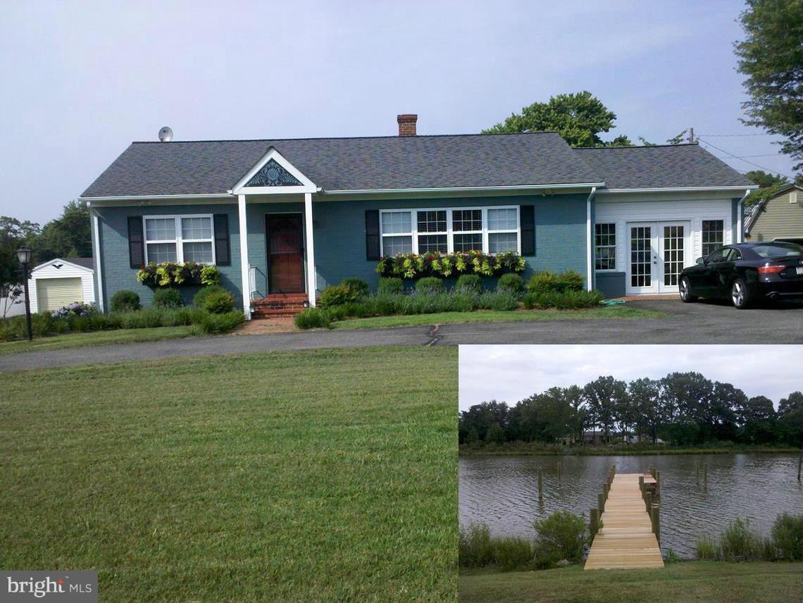 Adorable brick waterfront home! Renovated to perfection w/great view - a super weekend or full-time home.Nice wood flooring; open KIT/DR/Great Rm; Sunroom w/tons of windows; Patio w/fire pit - all perfect to enjoy waterfront living. Situated on landscaped level 1/2ac w/easy access to private pier. Public wharf nearby, whole house generator. Property also for sale!