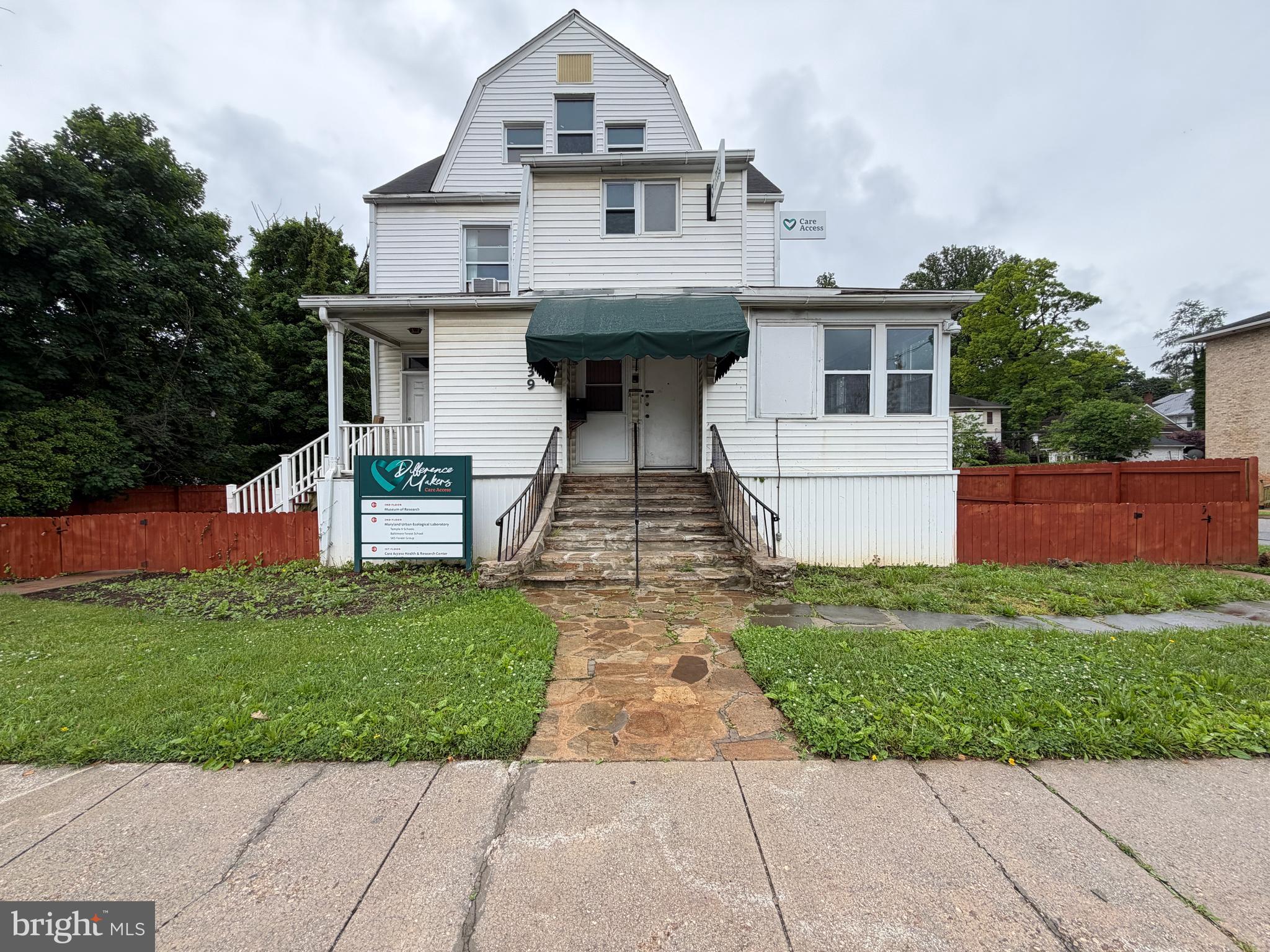 ONLINE AUCTION: Bidding begins 07/10/2026 @ 10:00 AM. Bidding ends 07/14/2026 @ 11:10 AM. List Price is Suggested Opening Bid. Deposit: $25,000. This auction takes place on the Ashland Auction Group Website Bidding Platform. 3,441± SF detached building located along Liberty Heights Avenue in the Callaway-Garrison area of Northwest Baltimore.

The building offers a flexible multi-level layout suitable for a variety of potential professional, residential, or special-use concepts, subject to buyer verification of zoning, permitting, licensing, and intended use.

The building is believed to include multiple private rooms/offices, 3 full bathrooms, 1 half bathroom, a third-floor apartment-style area with kitchen and bath, and an improved basement with interior and exterior access. Additional features include separate meters, three separate entrances, public water and sewer, forced-air heat, central/multi-unit cooling, and a gated parking lot with 10–12± parking spaces.

The property is positioned on the Liberty Heights Avenue corridor near Callaway Avenue, with convenient access to Mondawmin Mall, Forest Park Golf Course, Hanlon Park, Druid Hill Park, Gwynns Falls/Leakin Park, Reisterstown Road, Wabash Avenue, and major commuter routes throughout Northwest Baltimore.