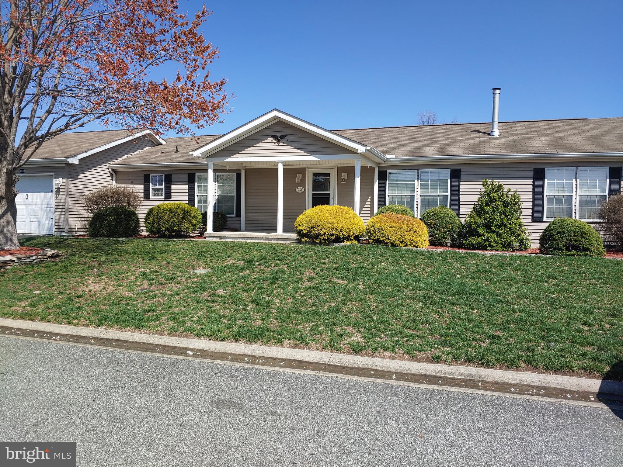 Most desirable Dover model with granite countertops,  gas fireplace with built-ins on either side, 3+ season room off kitchen and more!      Wild Meadows is a land lease community Monthly lot rent is under $800 per month and includes clubhouse, pool, gym, lawn mowing  and all activities in this active 55+ adult community .  A large attached garage provides parking for one car as well as additional storage.   Enjoy the  clubhouse where you can find a heated pool, hot tub, gym, library and many community activities. Convenient access to historic downtown Dover, hospitals, shopping , dining and entertainment. Only an hour drive to Delaware beaches. Buyer must apply and be approved by Wild Meadows/RHP.  Owners  very anxious to settle estate.