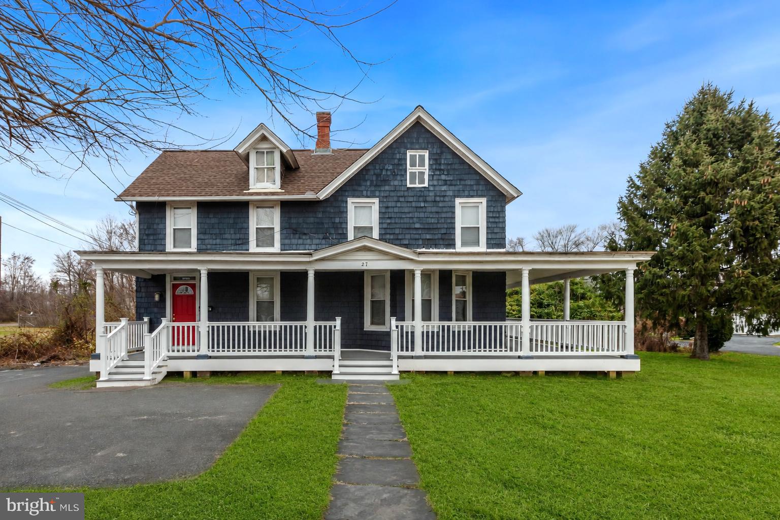 Great opportunity in the heart of Aberdeen! This charming farmhouse-style detached home is ideal for an in-law living arrangement! Property is currently set up as a duplex that blends historic character with modern investment potential. Featuring cedar shingles and a newer wraparound covered porch (2024), this circa-1850 property offers timeless curb appeal and offers two spacious multi-generational living or it can be converted back to a single family home. 

Lower level features 3 bedrooms, 1 full bath, an eat-in kitchen with Corian countertops and LVP floors, spacious living room with hardwood floors, built-ins and decorative brick fireplace, plus a laundry room with access to the covered rear porch. 

Upper level offers flexible living space with durable low-pile carpet tile flooring throughout, configured as either 3 bedrooms; or as 2 bedrooms with large bedroom as family room and dining room. The kitchen includes painted cabinetry and Corian countertops, along with 1 full bath. 

Each level has its own dedicated water heater, separate heating and cooling systems, and individual 100 AMP electrical panels. Property is serviced by a single water meter. Conveniently located just steps from the Aberdeen MARC/Amtrak Station and convenient access to Aberdeen Proving Ground, shopping, dining, and commuter routes.

UPDATES include: roof approximately 5 years old, lower level water heater (2024), new HVAC (2024), new dryer (2024) / upper level with reglazed tub (2026), refrigerator (2025), washer & dryer (2024).