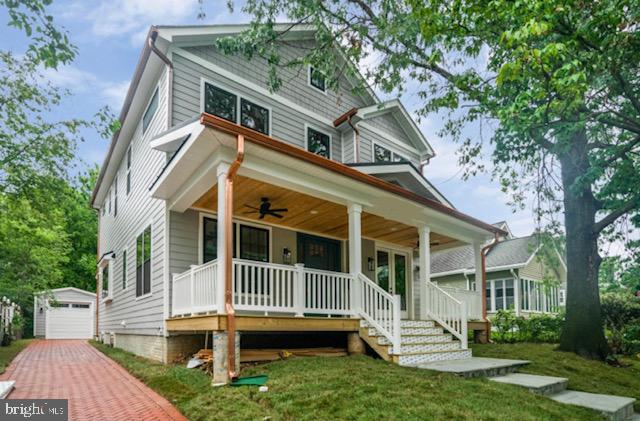Welcome to your dream home in the heart of Del Ray! This gorgeously appointed Craftsman residence sits majestically on one of the area's most sought-after streets, boasting a perfect blend of modern luxury and timeless charm. As you approach, you're greeted by a striking exterior featuring hardiplank and stone, adorned with a welcoming porch, setting the stage for the beauty that lies within. Step inside to discover three meticulously finished levels flooded with natural light from an abundance of windows, creating an inviting ambiance throughout. The main level is an entertainer's paradise, boasting 10-foot ceilings and 8-foot doors, seamlessly blending elegance and functionality. Whether you're hosting guests in the formal dining room, relaxing by the gas fireplace in the living area, or enjoying the tranquility of the screened-in rear porch, every corner exudes sophistication and comfort. Prepare culinary masterpieces in the gourmet chef kitchen, equipped with a sprawling island, breakfast bar, quartz countertops, white shaker cabinets, and top-of-the-line stainless steel appliances. A walk-in pantry and mudroom with ample storage space and laundry facilities add convenience to luxury living. Upstairs, retreat to the owner's suite oasis, complete with a lavish spa shower, soak tub, and double vanity for the ultimate relaxation experience. Additional bedrooms, including a junior suite with an ensuite bath, offer comfort and privacy for family and guests alike. The fully finished walk-out basement provides even more living space, featuring high ceilings, a bedroom, full bath, gym, and endless possibilities for recreation and relaxation. Outside, a detached garage adds convenience to city living, while the proximity to Del Ray's vibrant "Avenue," Mount Vernon Elementary school, and a myriad of dining, shopping, and entertainment options make this the epitome of urban luxury. With easy access to Crystal City, Amazon HQ2, metro stations, airports, and more, this is not just a home—it's a lifestyle. Welcome to your new beginning in Del Ray, where luxury meets convenience and every day feels like a dream come true.