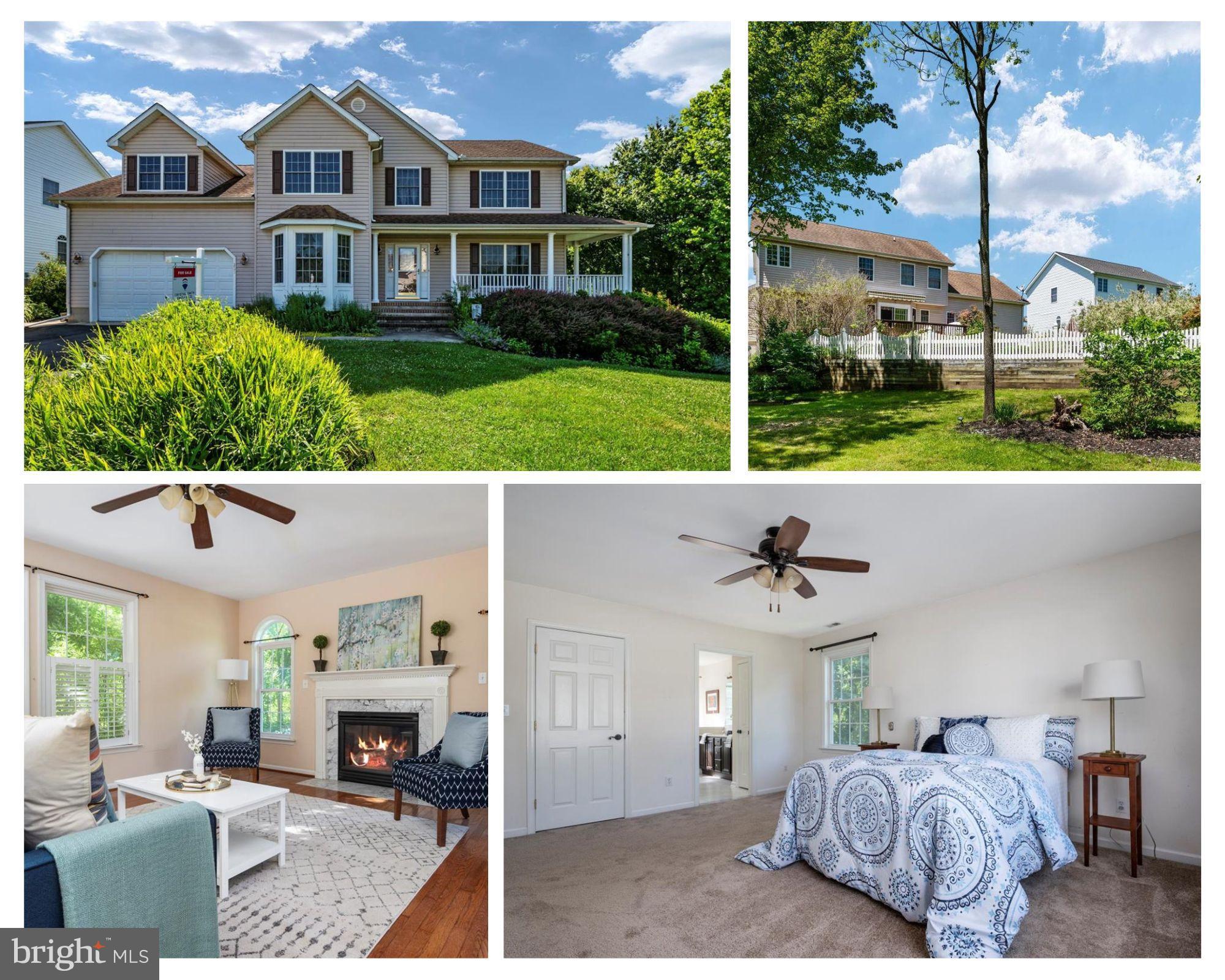 Welcome to 205 Heritage Way!! This home is sitting on 1.97 acres!! A rare find for this location.  This home is boasting OVER 2900 sq ft of true living space.  As you walk up to this home you will notice the large wrap around front porch.  Sit out here and overlook your almost 2 acres of privacy.  As you enter the home you have a two story foyer and an open floor plan making each room easily accessible.  The home offers hardwood floors, tile floors and all carpet is brand new throughout the house.  To the left you have the large dining room with custom trim and gorgeous bay window bringing in a ton of natural light.  To the right you have the large living room that offers many options for this space.  This room also has 2 large windows and offers an inviting natural light.  As you walk down the foyer hallway the home opens up to the large kitchen and family room. These 2 rooms are wide open to each other making conversations and entertaining enjoyable.  The kitchen boasts plenty of cabinet and counter space, stainless steel appliances and a nice eat in kitchen table space overlooking the large backyard.  The family room is a warm and cozy offering hardwood floors, fireplace and is also not only open to the kitchen, but also the the front living room.  The main level has a nice flow to it!  Finishing off the main level is the laundry room, half bathroom, and garage entrance.  Moving upstairs you have 4 very large bedrooms, 2.5 bathrooms and a BONUS room above the garage.  This bonus room is such a nice extra feature that most homes don't have to offer!!!  Bedrooms two, three and four are all large with HUGE closets.  The owner's suite is large, open and offers a HUGE walk in closet. The owner's suite bathroom boasts double vanity, soaking tub overlooking your private yard, stand up shower and tile floors.  Moving out back you have a nice deck with brand new boards, part of the large 1.97 acres is fenced in and then enjoy your space to roam, play and explore!!! With a convenient location to all shopping, restaurants, marinas, beaches, and major routes, this is one NOT to pass by!
