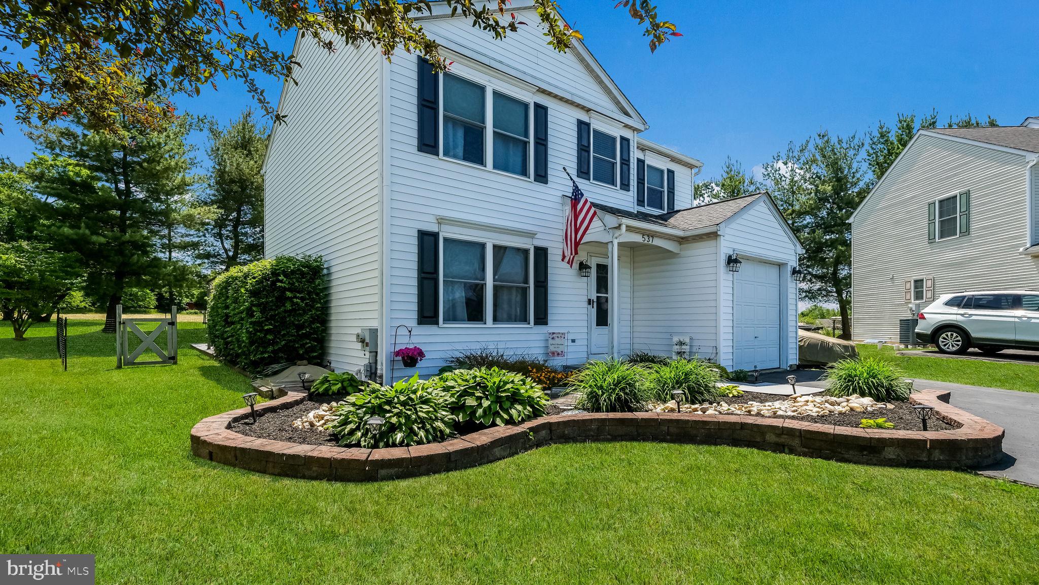 Sunlit and welcoming, this 3 bedroom and 2 1/2 bathroom home has been tastefully renovated, meticulously maintained and is ideally situated on a cul-de-sac in the heart of the Souderton Area School District. The spacious living room and dining room are adjacent to one another and perfect for entertaining. The updated kitchen has a perfect workflow, stainless steel appliances, pantry, and numerous cabinets. Just steps away is the breakfast area making for ease of every day use. The inviting family room features a fireplace and sliding doors to the deck. A perfect place to relax and unwind. Upstairs is the spacious primary suite with full bath and walk-in closet. The laundry room, updated hall bathroom, two additional bedrooms and attic with pull down steps complete this level. Downstairs is the full finished basement with plenty of flex space. This area is currently used as music room, theater room, creative area, and storage. Outside is a fully fenced yard, spacious deck, play set,  a shed and room for a fire pit. Showings begin Thursday June 11. Make your appointment today or join us for an Open House on Saturday June 13th from 11-1 or Sunday June 14th from 1-3. This is the perfect place to call home.