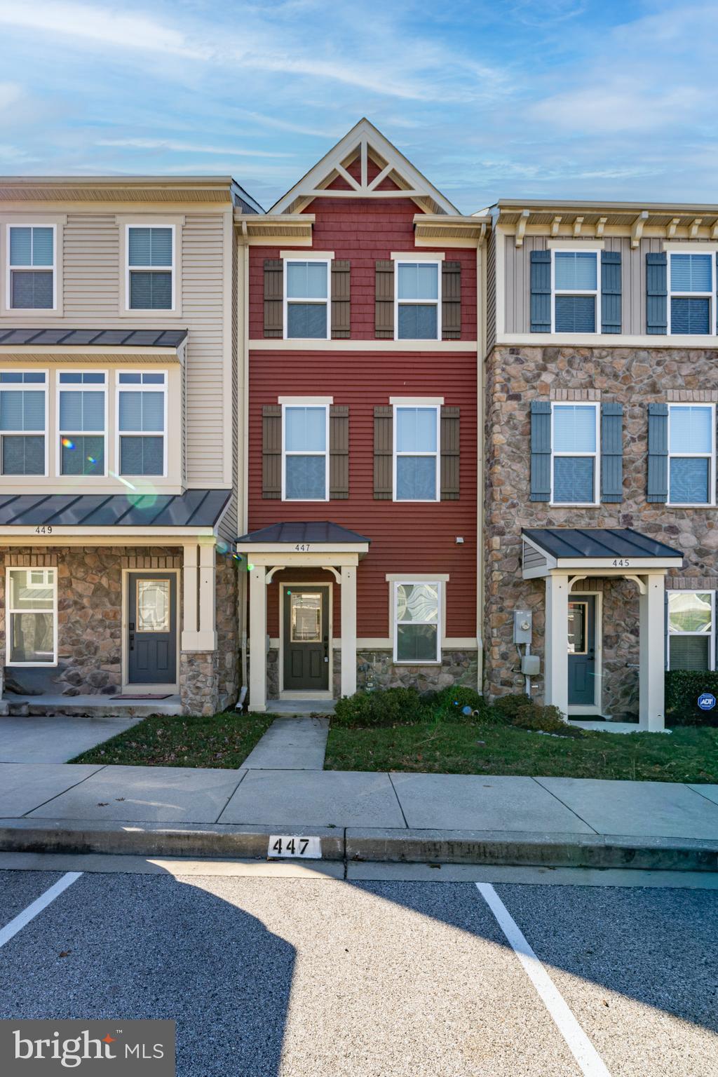 Welcome to 447 Willow Bend Drive, a well-kept three-level townhome in the highly sought-after Creekside Village community. The main level offers an open layout with great natural light, a spacious kitchen with a large island, granite counters, and stainless steel appliances, along with plenty of cabinet and prep space. The dining area flows right out to the composite deck, giving you an easy indoor–outdoor setup for evenings at home or casual get-togethers.

The entry level features a versatile room that can be used as a bedroom, office, workout space, or playroom, plus an additional living area and a full bathroom—ideal for flexible day-to-day living. Upstairs, you’ll find two comfortable bedrooms, each with its own full bathroom. The laundry is also located on this level for added convenience. The primary suite offers tray ceilings, generous closets, and a separate bath with a tile shower.

Creekside Village is known for its strong community feel and impressive amenities including a pool with splash pad, clubhouse, 24-hour fitness center, multiple playgrounds, dog park, sports courts, and miles of walking trails. 

With close proximity to 695, 97, 100, Fort Meade, BWI, Annapolis, and Baltimore, this home offers a comfortable lifestyle in a location that makes commuting and everyday errands simple.