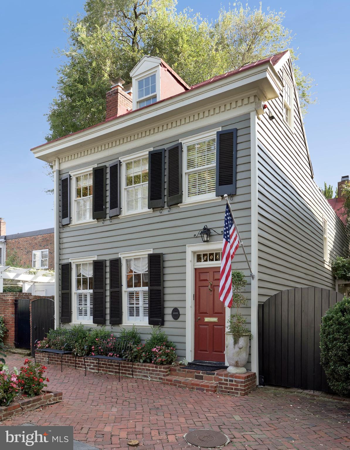 Welcome to 208 Gibbon Street, which reflects old-world charm and beauty while tastefully integrating stunning modern elements today s buyer wants. This unique detached historic house, built circa 1820, retains lovely period details such as original floors, banister & staircase, and is enriched by 2 wood-burning fireplaces. The elegant character is complemented by a brand new sparkling kitchen, renovated contemporary bathrooms, spectacular family room for relaxing & entertaining, plus state-of-the-art smart wiring for one-touch control of just about everything!The home is light-filled and pristine, fully and freshly painted, with 3/4 bedrooms, 2.5 baths, and gracious spaces for formal living and dining. The dining room is a perfect setting for sharing sit-down meals with friends and family, featuring a wall of cabinet storage for your china and dinnerware. The chef/host has everything to be desired in the highly stylish and functional new gourmet kitchen by Alexandria Kitchen & Baths, appointed with custom cabinetry with deep pullout drawers, storage for trays, quartz countertops, a top-of-the-line Viking stove, Sub-Zero refrigerator, Miele microwave & warming drawer.For the ultimate ambience awaits the fabulous, spacious family room that enjoys a fireplace, flanked by built-in bookshelves & cabinets, as a focal point. French doors lead out to the wide private garden with a flagstone patio, surrounded by a brick wall, affording a beautiful outdoor oasis. Upstairs sleeping quarters include 2 guest rooms, one with a glimpse of the Potomac River. There s also a 3rd bedroom with a built-in Murphy bed & wall of generous closets. The divine master bedroom suite with new wool carpeting & custom closets is flooded with natural light from 5 windows. Completing this retreat is a laundry closet with stacked Miele washer-dryer, and large private bath where you can refresh and renew with a seamless glass shower, dual sinks, abundant cabinetry.  The top floor is perfect as a 4th bedroom with wood floors, ample closets and 2 windows. Other highlights include a 3rd-floor bonus room/office/4th bedroom with a dormer & original wide-plank wood flooring, custom-outfitted closets throughout, and all new Marvin windows with sound insulation for optimal quietness & energy efficiency. Not to mention a great Southeast quadrant location!