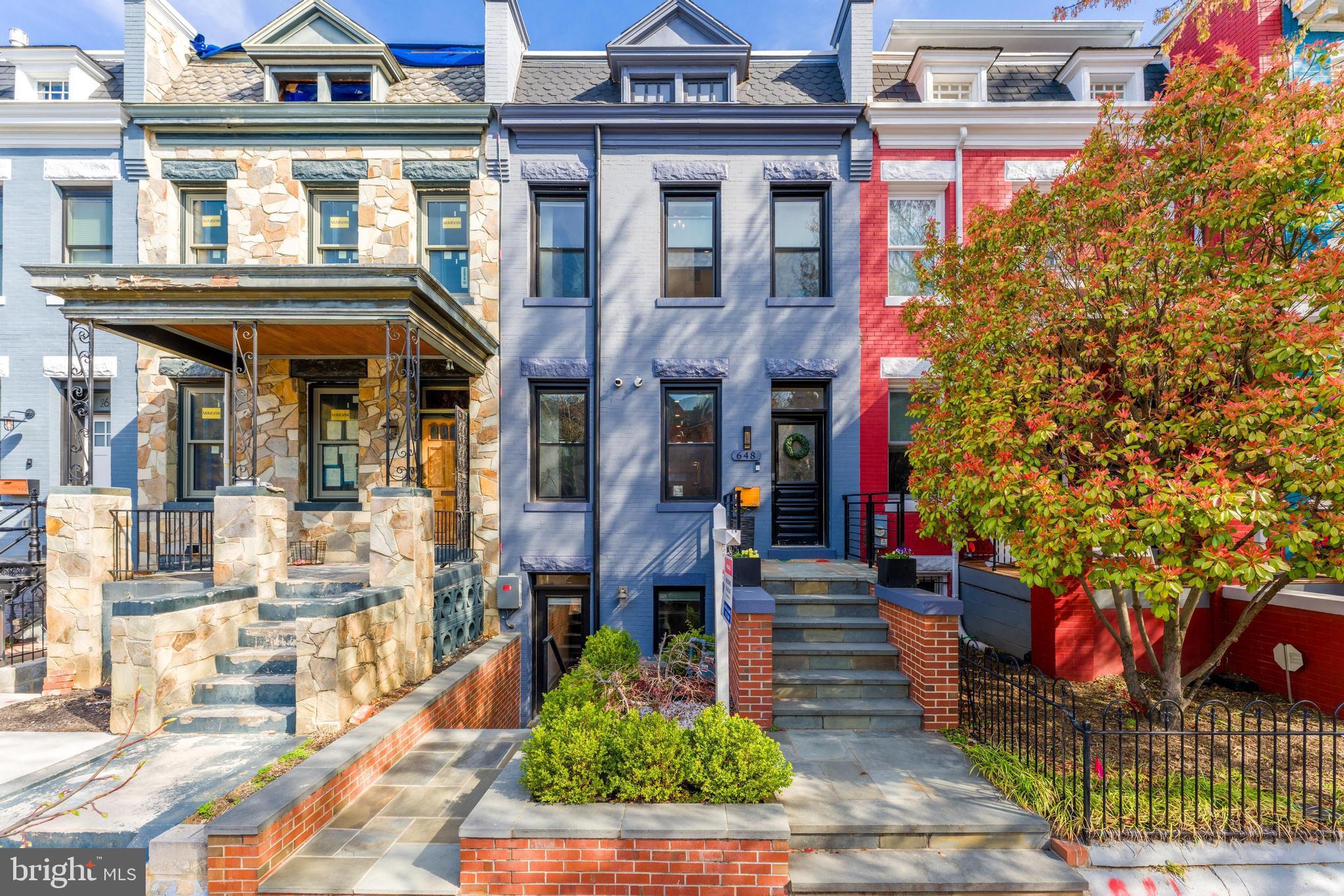 ** ​NOT A TRUE MULTI FAMILY SEE MRIS  DCDC2257526​ RESIDENTIAL ** 648 F Street offers three fully independent living spaces under one ownership — a rare configuration for Capitol Hill. The main house, basement in-law suite, and detached carriage house studio each function independently, making this property equally suited for multigenerational households, long-term guests, or rental income. *** The main house spans two levels with three bedrooms and two and a half baths. The main level features nearly 9.5-foot ceilings, an open living and dining area with gas fireplace, and a gourmet kitchen with a 48" Thermador refrigerator, 36" six-burner Miele gas range, quartz countertops, and custom cabinetry. Upstairs, three bedrooms and two full baths occupy the entire floor, including a primary with walk-in closet. A pull-down attic adds storage rarely found in Capitol Hill rowhouses. *** The basement in-law suite is fully self-contained with one bedroom, full bath, complete kitchen, in-unit laundry, and private front and
rear entrances. *** The detached carriage house includes a one-car conditioned garage — usable as parking, home office, or flex space — with a studioapartment above featuring a full bath, kitchenette, and private
balcony. The owner held a DC short-term rental license for the studio. *** Fully renovated in 2021, the property includes hardwood floors, crown molding, whole-house water filtration, new HVAC, leased solar panels, home speaker system, blackout shades, retractable screens, and a security and video surveillance system. Located on a quiet residential block within walking distance of the H Street Corridor, Eastern
Market, Union Station, Union Market, Stanton Park, and multiple grocery stores. This unique residential compound represents a rare opportunity in a premier Capitol Hill location.