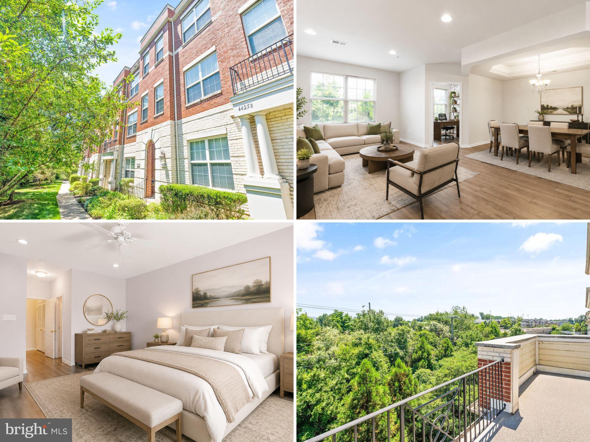 **OPEN HOUSE - Sun, Jul 5 from 11:00 AM - 1:00 PM**

Welcome to this beautifully maintained and light-filled townhouse-style condominium offering the perfect blend of comfort, space, and convenience. With approximately 2,188 square feet of thoughtfully designed living space, this impressive residence features three spacious bedrooms, a versatile den ideal for a home office or guest space, and two and a half bathrooms.

The main level showcases an inviting open layout designed for both everyday living and effortless entertaining. At the heart of the home is the expansive kitchen, complete with granite countertops, stainless steel appliances, a breakfast bar, and a generous eat-in area, all complemented by a formal dining space for hosting gatherings. Large windows throughout the home allow natural light to pour in, creating a bright and welcoming atmosphere.

Beautiful laminate flooring runs throughout most of the home, installed in 2016 when the original carpet was replaced, offering both durability and modern style. The staircase was also updated with new carpeting, adding comfort and warmth.

Upstairs, the spacious primary suite serves as a private retreat, featuring a large walk-in closet and an oversized en suite bathroom with a relaxing soaking tub. Two additional bedrooms, along with a flexible den space, provide plenty of room for family, guests, or work-from-home needs.

Outdoor living is equally enjoyable with two private balconies, one on the main level and another on the upper level, perfect for morning coffee or unwinding in the evening. Additional highlights include a one-car garage and ample storage throughout the home.

This home has also been thoughtfully maintained with important system updates, including an upgraded HVAC system replaced in 2022 and increased from 60,000 BTU to 80,000 BTU for enhanced comfort, a water heater replaced in 2018, washing machine replaced in 2025, dryer replaced in 2023, and microwave replaced in 2020.

Ideally located just steps from a vibrant shopping center with restaurants, Whole Foods, coffee shops, and everyday conveniences. Commuters will appreciate the easy access to Fair Oaks, Fair Lakes, I-66, Fairfax County Parkway, Route 29, and Dulles International Airport.

A rare opportunity to enjoy spacious, low-maintenance living in an exceptionally convenient Northern Virginia location.