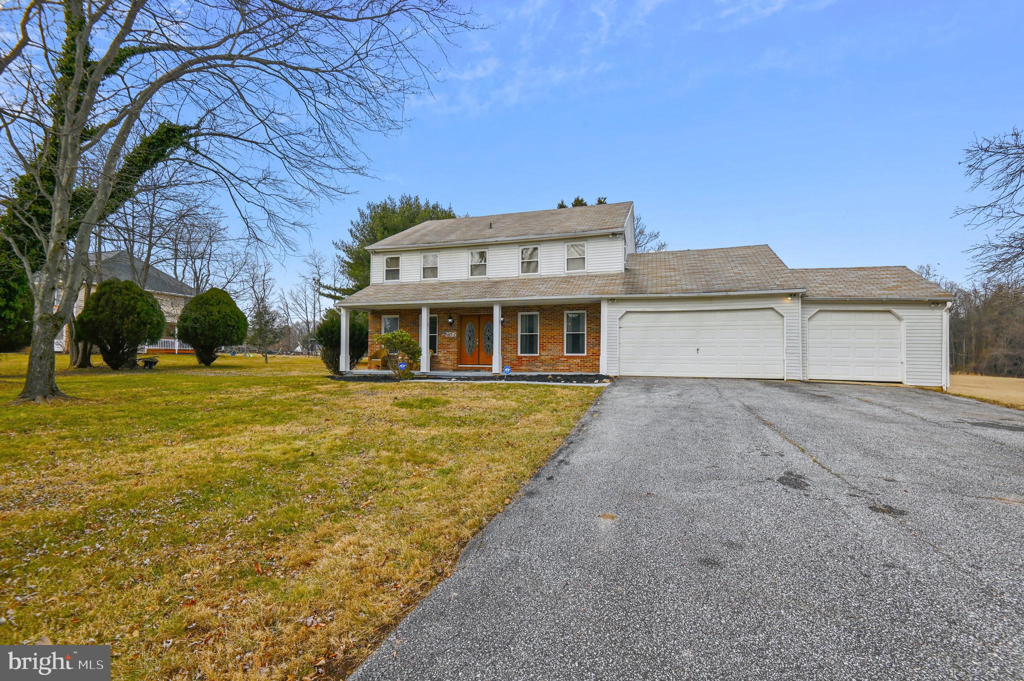 Welcome to 2516 Baublitz Rd. This 4BR/2.5 bath residence is situated on a vast 1.6 acre private premium flat lot. Generous room sizes throughout and open floor plan. Enjoy the huge kitchen with floor to ceiling cabinetry, stainless steel appliances, and an impressive cooking area with wall of exposed brick adding character and charm. Walls of windows allow for tons of natural light and glorious views. Gracious dining and living rooms. Family room off kitchen w/wood burning fireplace and access to large deck and rear private yard. Large laundry room off kitchen w/built-in storage. Upper level boasts 4 spacious bedrooms and 2 full baths. Finished lower level adds additional square footage and flexible space. There is more... 3-car garage, sizeable storage shed, and gazebo. One year home warranty.  This home has so much to offer!