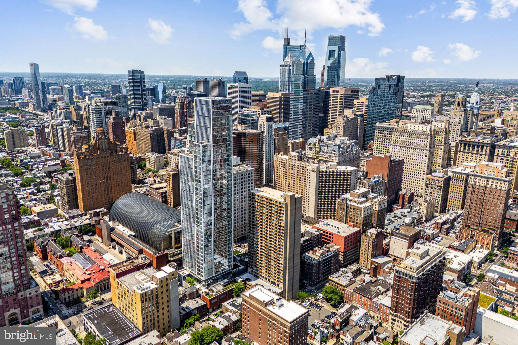 Where artistry meets the skyline, Residence 2802 at Arthaus offers a front-row seat to Philadelphia's most captivating views.

Positioned on the coveted southeast corner of the 28th floor, this exceptional residence presents an extraordinary opportunity to experience elevated living at Philadelphia's premier luxury condominium. Encompassing 1,817 square feet, this sun-drenched home features two bedrooms, two-and-a-half baths, and breathtaking panoramic vistas framed by dramatic floor-to-ceiling walls of glass.

Awash in natural light from dawn until dusk, Residence 2802 embodies a seamless balance of sophisticated design and effortless comfort. The expansive open-concept living and dining spaces flow beautifully to a private balcony, creating an idyllic setting for morning coffee, evening cocktails, and unforgettable views of the city's iconic skyline.

Thoughtfully curated with luxury appointments throughout, the residence features remote-controlled shades in every room and blackout shades in the tranquil primary suite. The spa-inspired primary bath offers a deep soaking tub designed for ultimate relaxation, while the chef's kitchen is a masterpiece of both form and function, appointed with a Wolf gas range, Sub-Zero refrigerator and wine cooler, Miele dishwasher, and custom cabinetry—perfectly suited for intimate gatherings or grand entertaining.

Life at Arthaus is defined by uncompromising service and world-class amenities. Residents enjoy access to 1 parking space ($295/mo. fee), a spectacular 75-foot indoor lap pool, luxurious spa facilities, a beautifully designed sky garden and greenhouse, state-of-the-art fitness center, private dog run, 24-hour concierge, valet parking, and exclusive chauffeur-driven courtesy car service.

Perfectly situated in the heart of Center City's vibrant Avenue of the Arts, Arthaus places Philadelphia's finest cultural, culinary, and entertainment destinations just moments from your door, including the Kimmel Center, acclaimed restaurants, renowned theaters, and world-class arts institutions.

Residence 2802 is more than a home—it is a sophisticated urban retreat offering an unparalleled lifestyle above the city. Tax abatement until August 31st, 2032.
