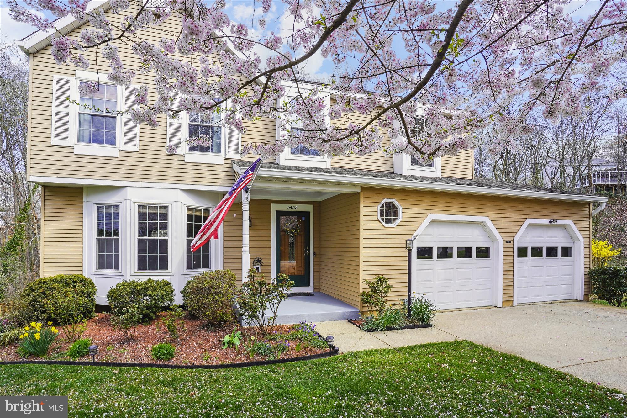 Welcome to 3438 Austin Court, Alexandria, VA! Beautiful three-level (two story and a finished basement) standalone home on a quiet cul-de-sac in a very safe and established neighborhood.
Forest views in the back of the house create a private oasis with passing deer, foxes, and birds. An entertainer’s paradise with a 2-tiered deck and a newly fully-fenced, impeccably kept backyard with two separate gates leading to either side of the residence. The house is not in a flooding zone and has no issues in the basement during heavy rains.

Enjoy various fruit bushes, a peach tree, gardenias, azaleas, Eastern redbud trees, Japanese maple, grapes, rose bushes, camellias, rhododendrons, and other numerous seasonal flowers, which comprise the garden on all sides of the residence. Large magnolia and cherry trees adorn the front entrance.

The kitchen includes quartz countertops, a backsplash, and stainless-steel appliances. It is adjacent to the family room leading to the back deck. A pellet stove is included in the family room. Bay windows create sun-washed living and dining rooms. The primary bedroom has a walk-in closet and master bath. Beautiful hardwood floors are on main levels, laminated flooring in dining area.

The finished basement, with a washer and dryer and a full bath, includes a walkout to the backyard, a media room, and a separate area that may serve as a 5th bedroom, a workout room, storage space, office, or play area. Newly installed UV light lamp for HVAC system.

Location, location, location! It is a very established, family-friendly, and walkable neighborhood inside the beltway with Franconia Rec Center (gym/pool/carousel/outdoor splash park). Convenient to Huntington Metro with parking, Maryland, Pentagon, DC, Alexandria, and Arlington. The house is minutes from Old Town, entrances to I-395 and I-495, and several bus routes provide easy access to the surrounding areas. There are many excellent public and private schools nearby, 22310 zip code. PLEASE REMOVE SHOES DURING SHOWINGS. PETS CASE BY CASE. SMALL PETS ONLY.