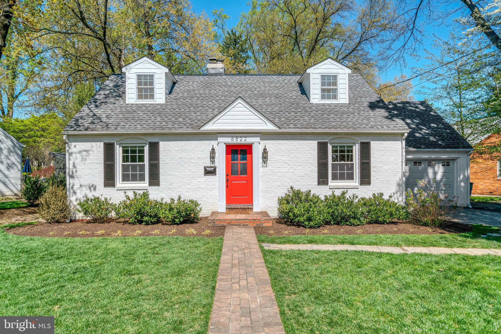 Charming and updated throughout, brick Cape Cod with fantastic curb appeal. 4 bedrooms, 2 full baths.  1 car garage. Kitchen with recessed lights, maple cabinetry, stainless steel appliances, granite countertops and ceramic flooring.  Main level bedroom and office with built ins (2024)/4th bedroom. Hardwood floors on most of main level and recently installed on upper level.  New carpet stair runner.Sunny addition at the rear with walk-out door-makes for a wonderful dining room or extra living space. Grilling area on  deck and lots of space for table and chairs for outdoor entertaining.  Beautiful, spacious and flat entirely fenced backyard with a recent storage shed 2020, for all your gardening needs. Attached one-car garage with attic storage.  Recent roof and dormers added 2017. Hot Water Heater 2024. 2 new side windows upper floor 2014.  Renovated Bathrooms 2014. New garage door 2019. Washer Dryer 2018. New Front Door 2025. Situated on a quiet street in a great neighborhood with lots of community events and close to all major commuting routes. Mosaic Center  nearby. Less than 2 miles to West OR East Falls Church Metros. Less than 1/2 mile to Falls Church City. Minutes to parks, tot-lots, basketball courts, great restaurants and retail.